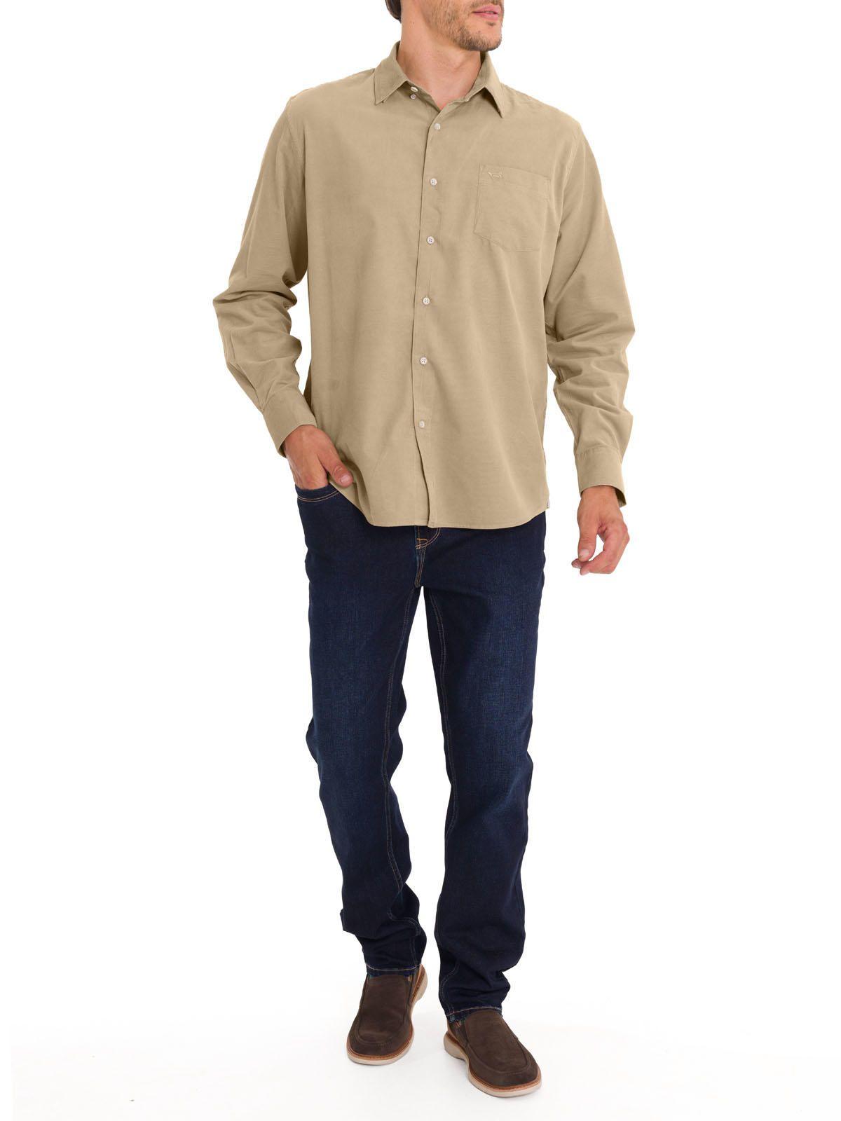 Camisa Algodón Orgánico Hombre Corduroy Beige-8