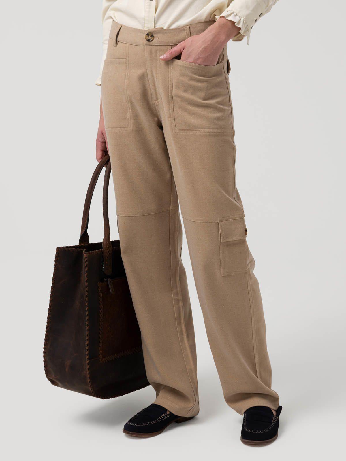 Pantalon Poliester Recic. Mujer Noa Beige-4