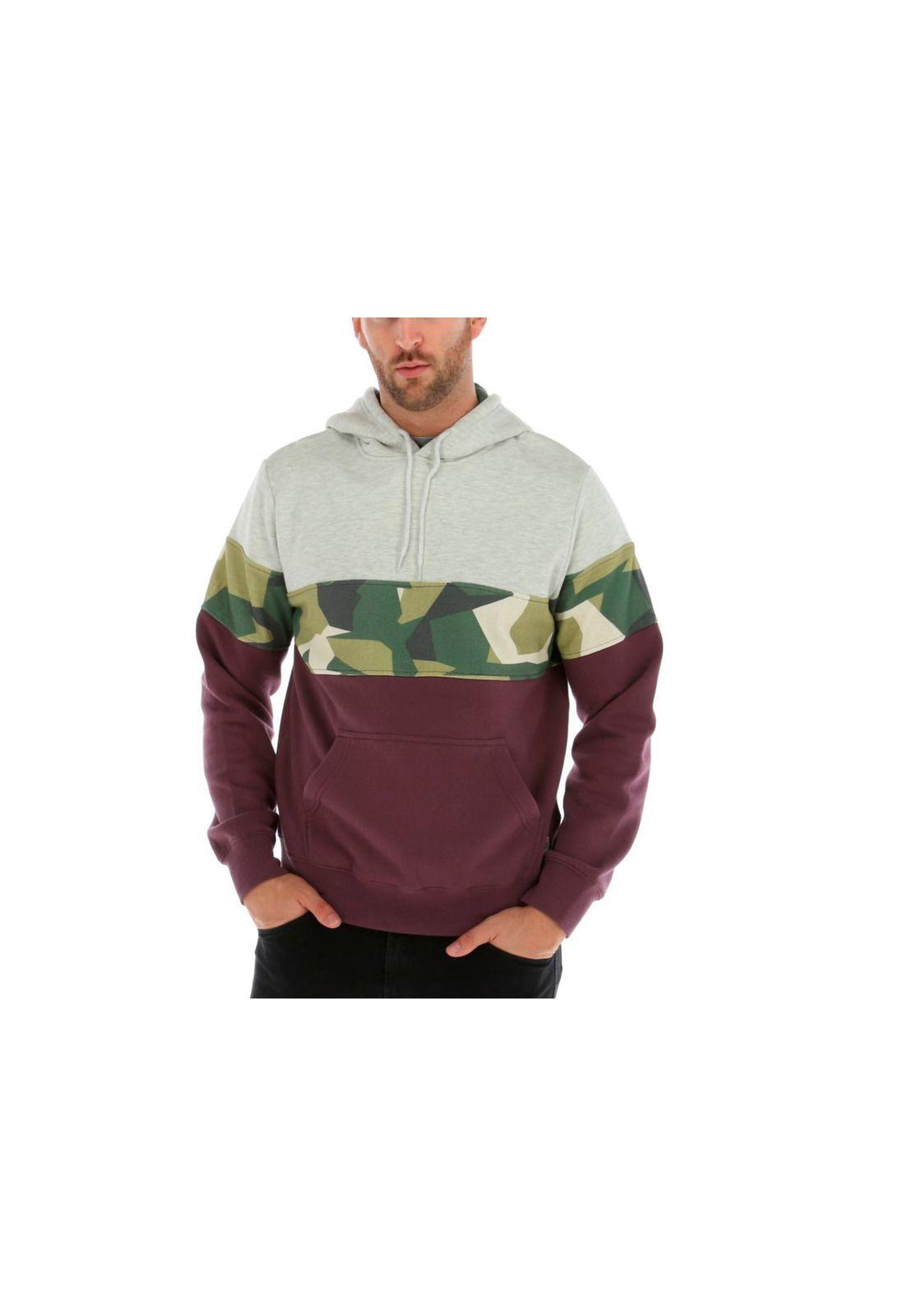 Polerón Tri-Blocked Hooded Sweatshirt Rojo-0