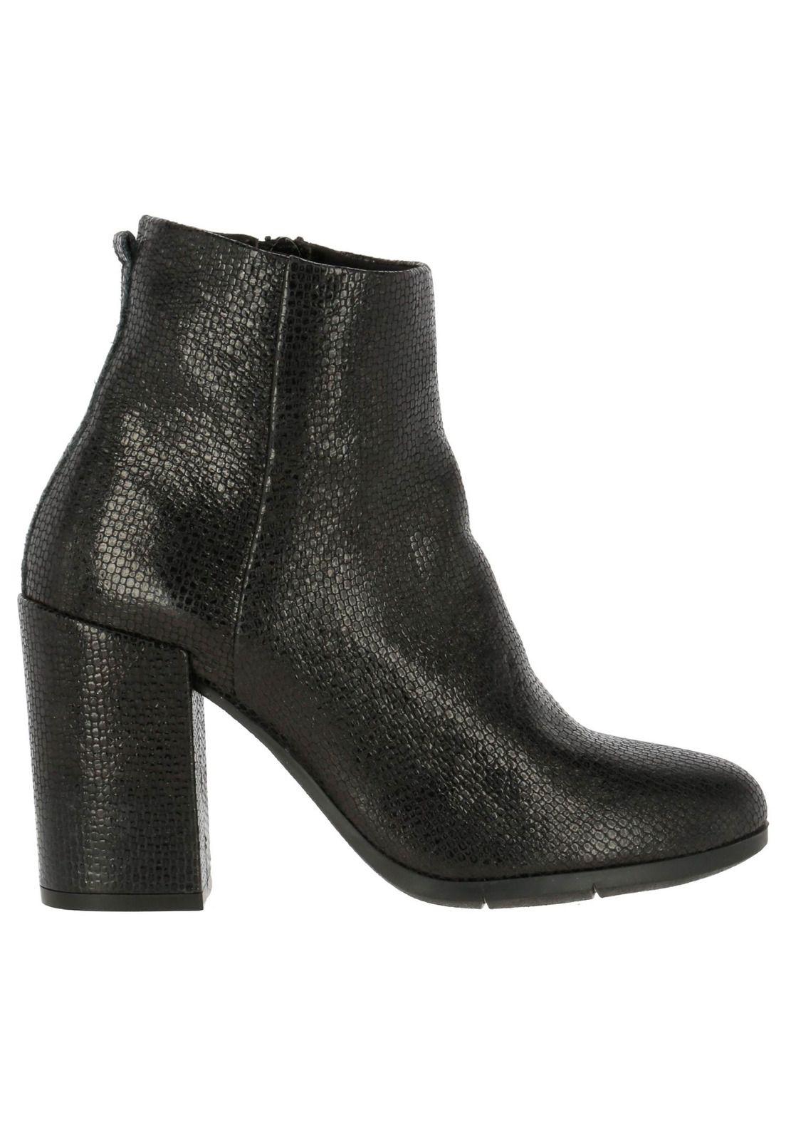 Botin Mujer Cuero Lesso Tan Negro-3