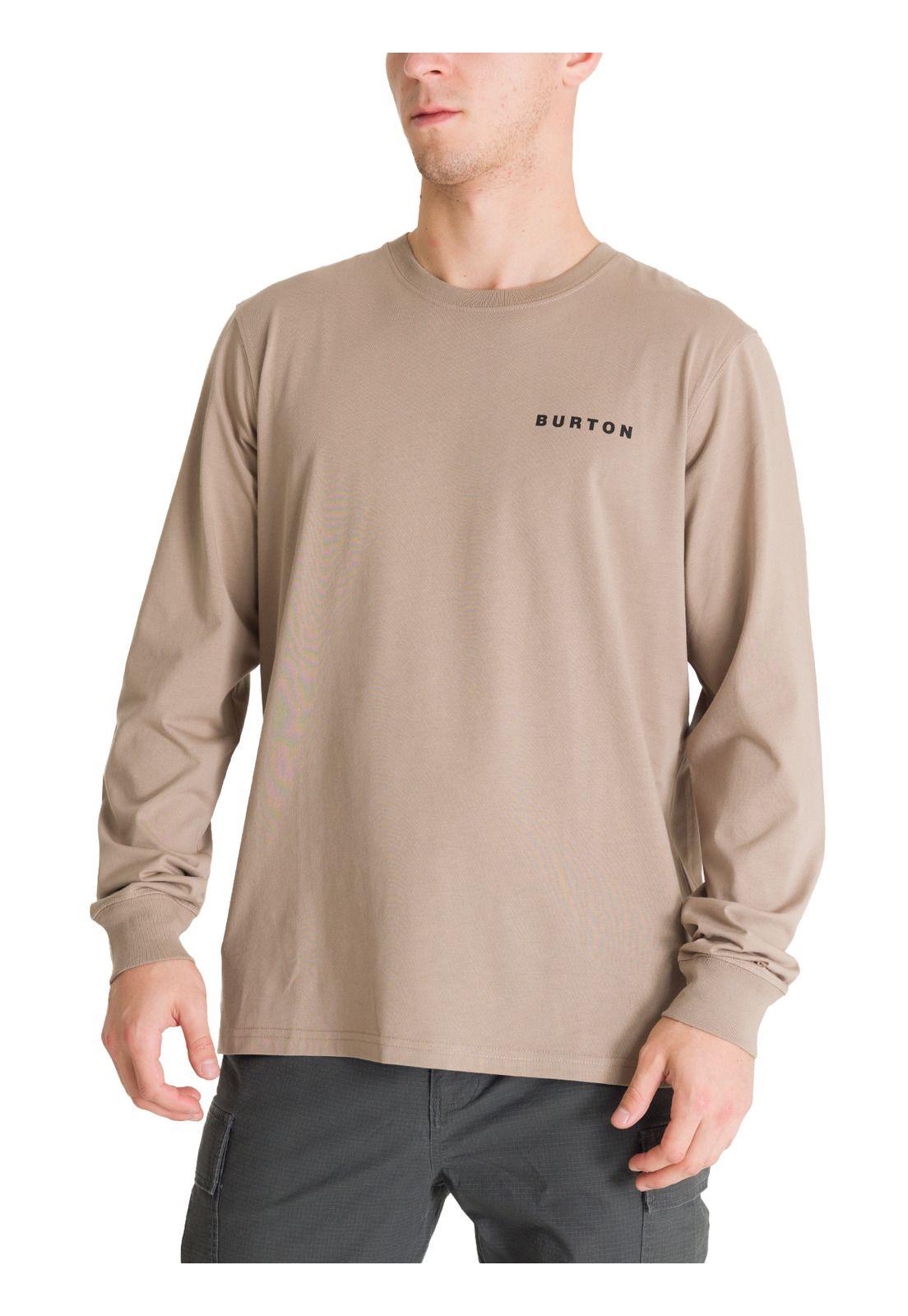 Polera Manga Larga Hombre Mini Chest Logo Café Burton-0