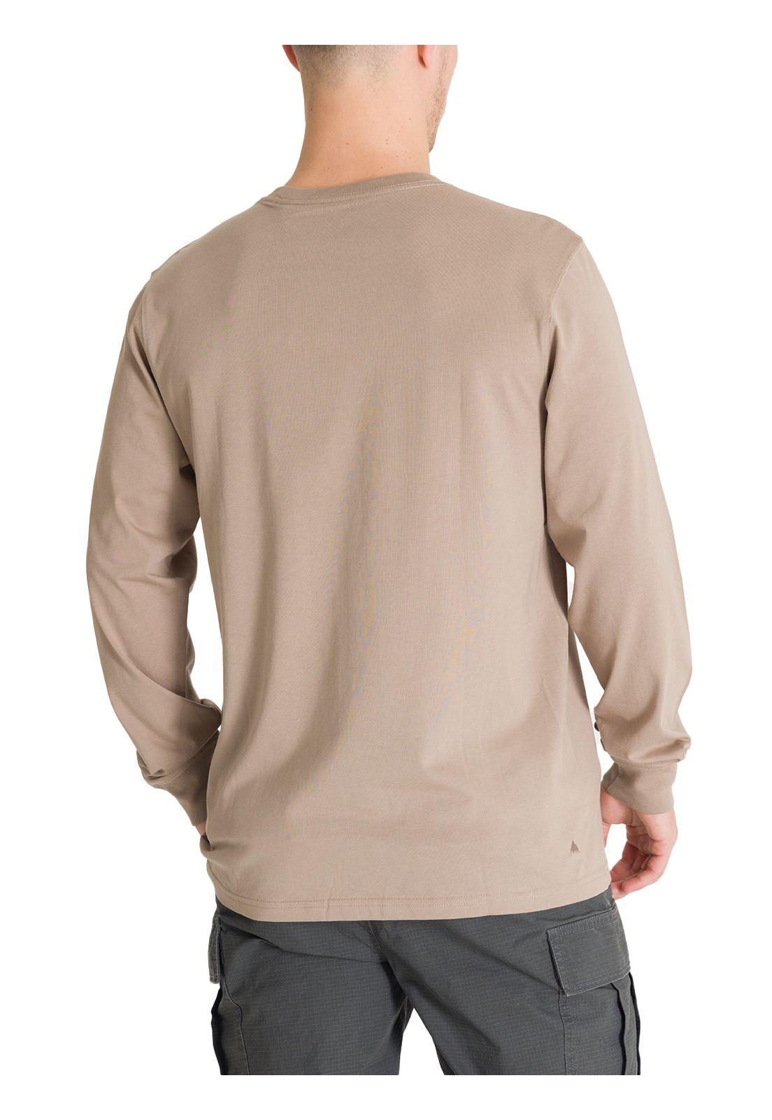 Polera Manga Larga Hombre Mini Chest Logo Café Burton-3