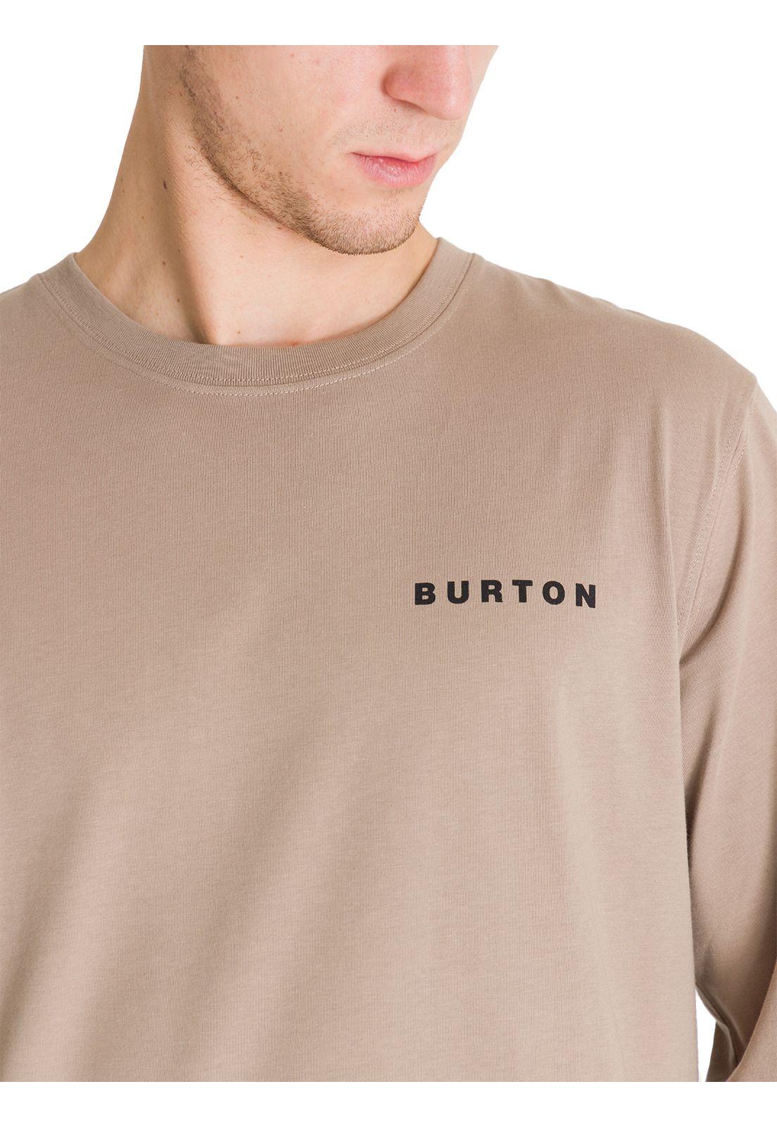 Polera Manga Larga Hombre Mini Chest Logo Café Burton-4