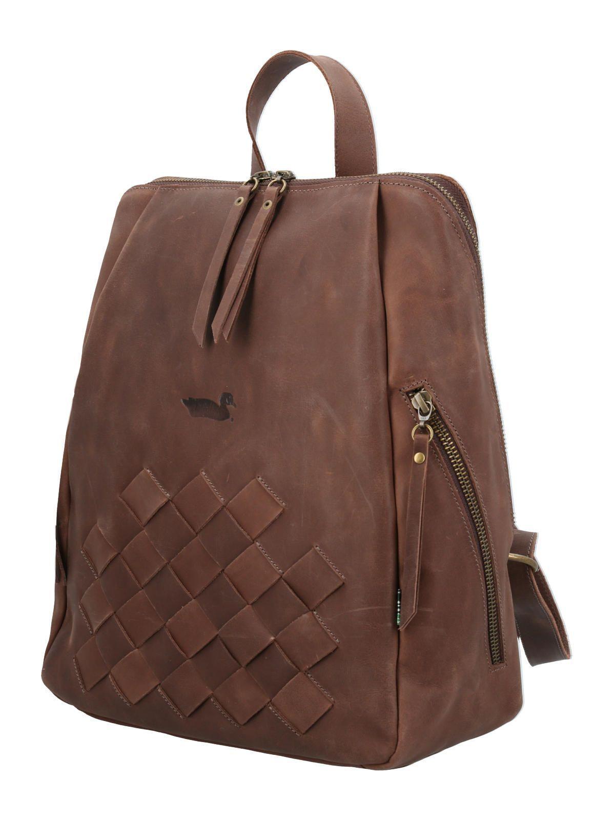 Mochila Cuero Mujer Feng Back Chocolate-1
