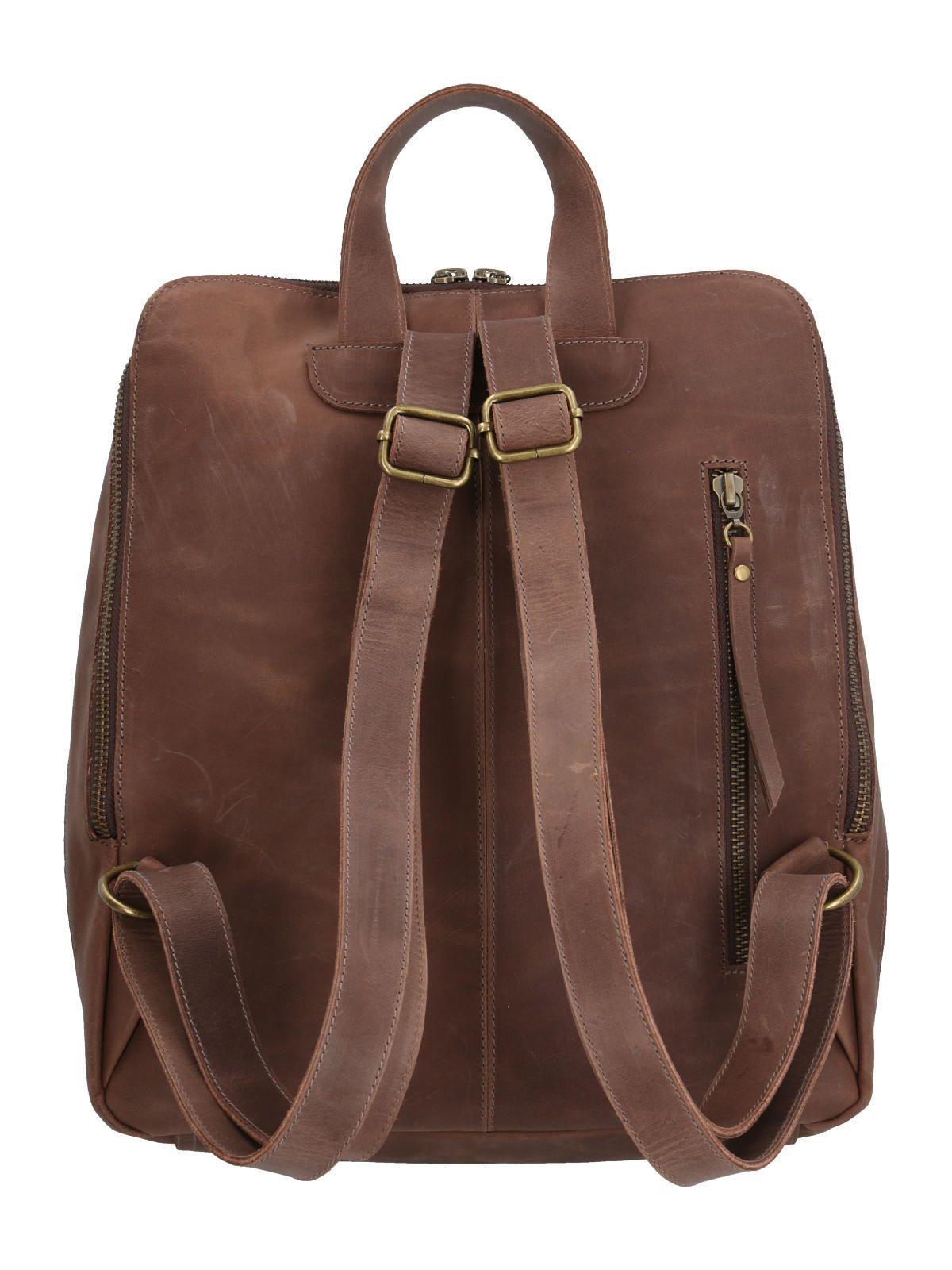 Mochila Cuero Mujer Feng Back Chocolate-2