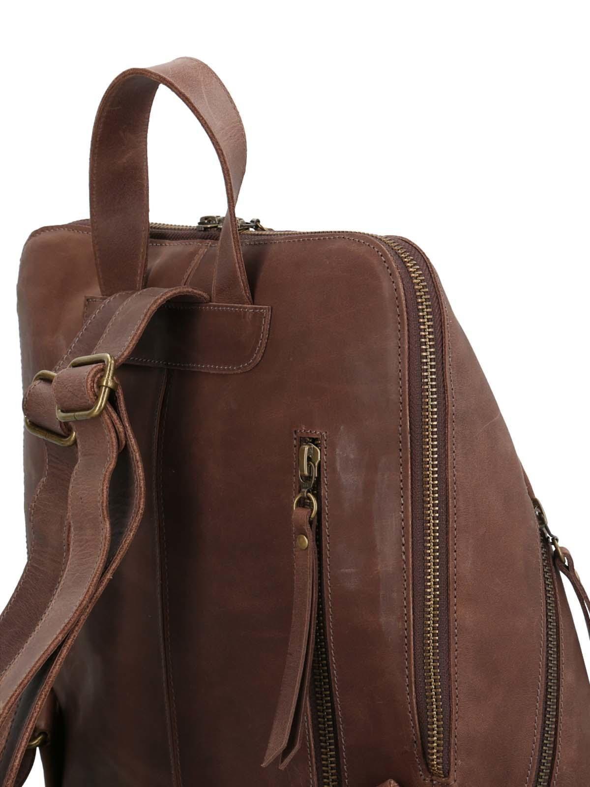 Mochila Cuero Mujer Feng Back Chocolate-3
