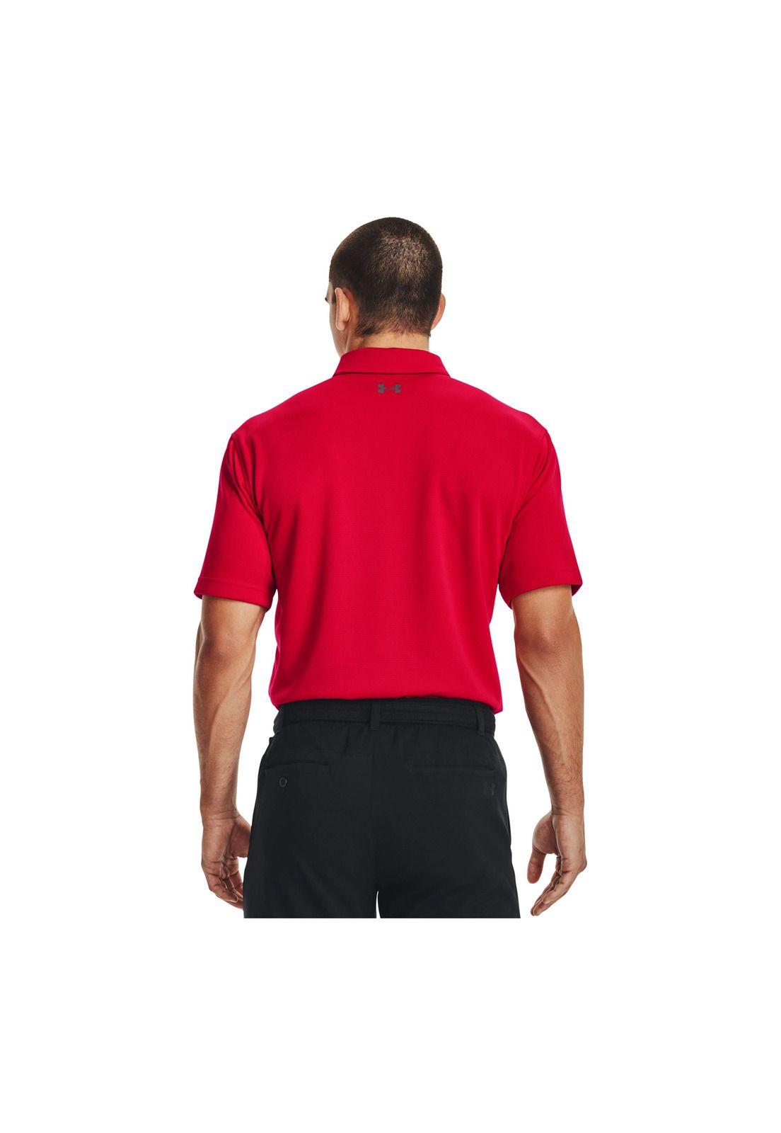 Polo UA Tech para hombre Rojo-4