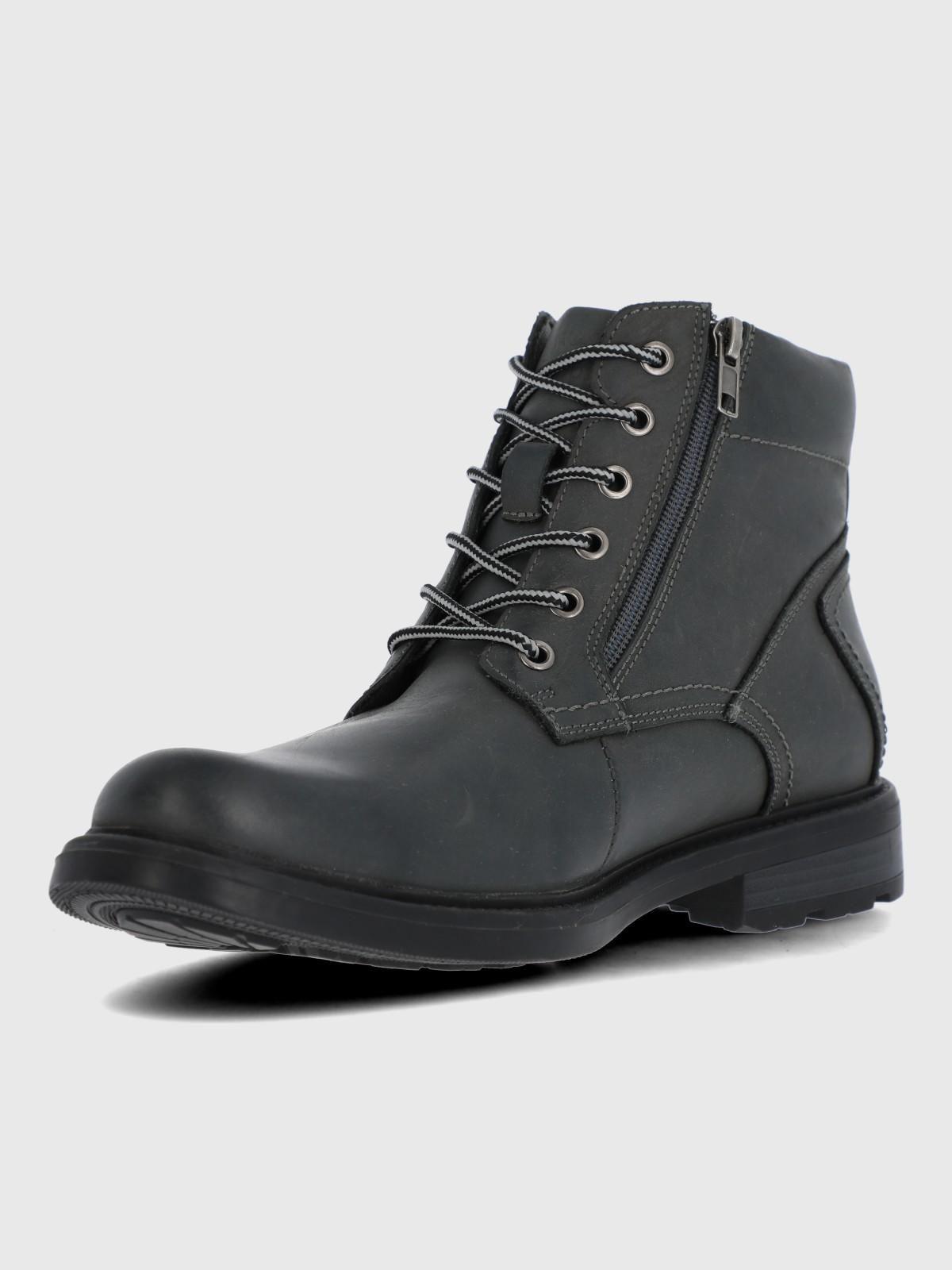Botin Cuero Quero Gris Hombre-5