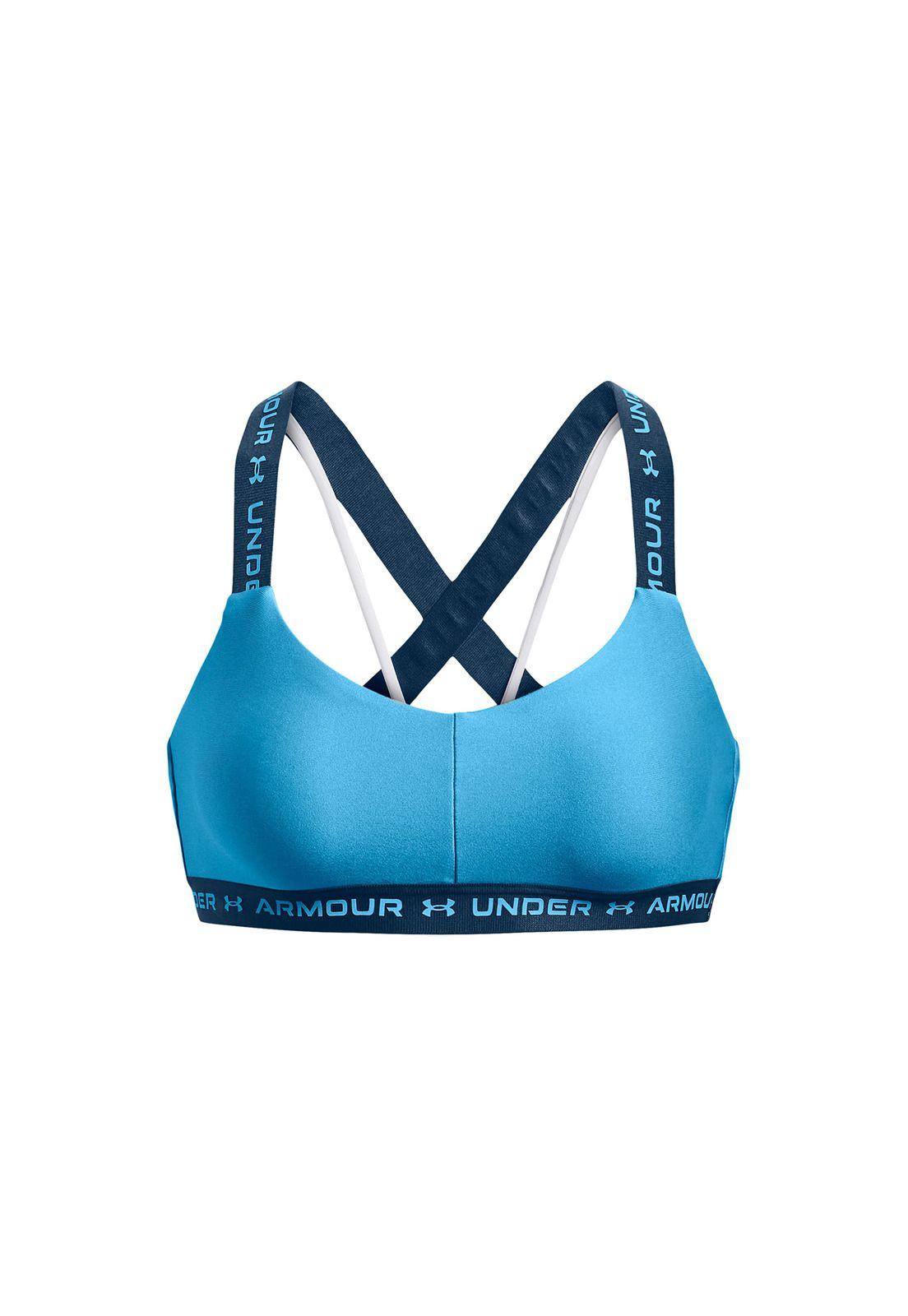 Sostén deportivo Crossback Low mujer Azul-0