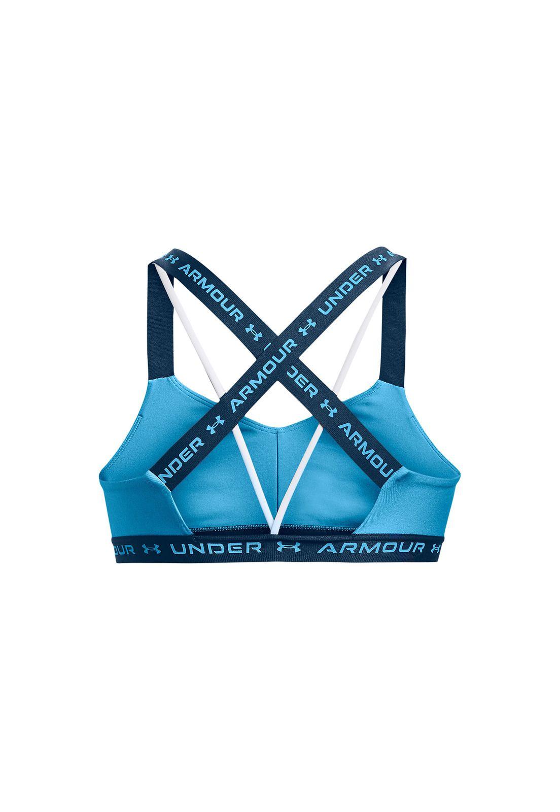 Sostén deportivo Crossback Low mujer Azul-1