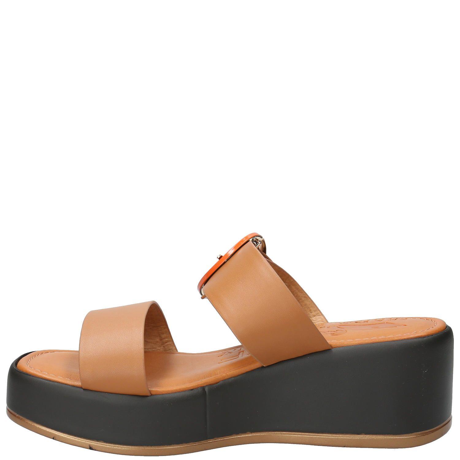 Sandalia Mujer Francesca Café Claro-5