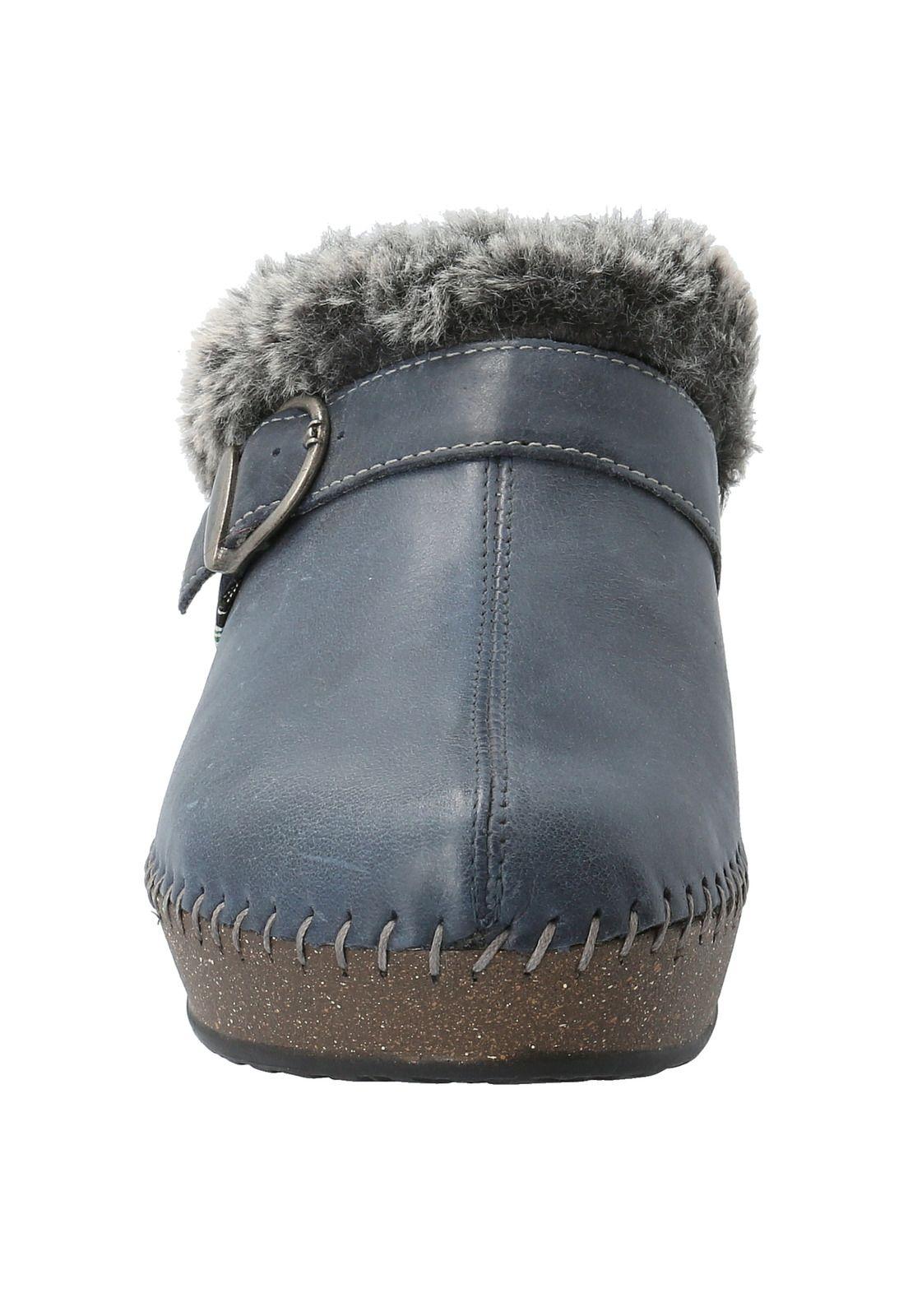 Sueco Cuero Gina Azul Marino Mujer Rockford-2