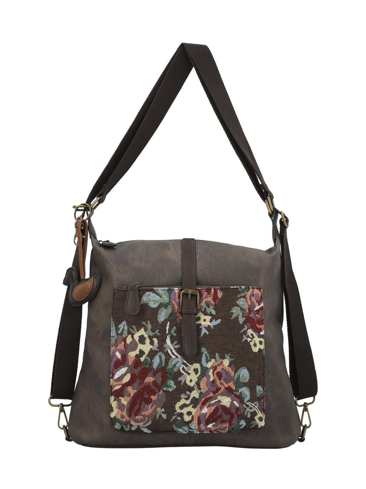 Cartera Textil Mujer Inti Hobo Chocolate-1
