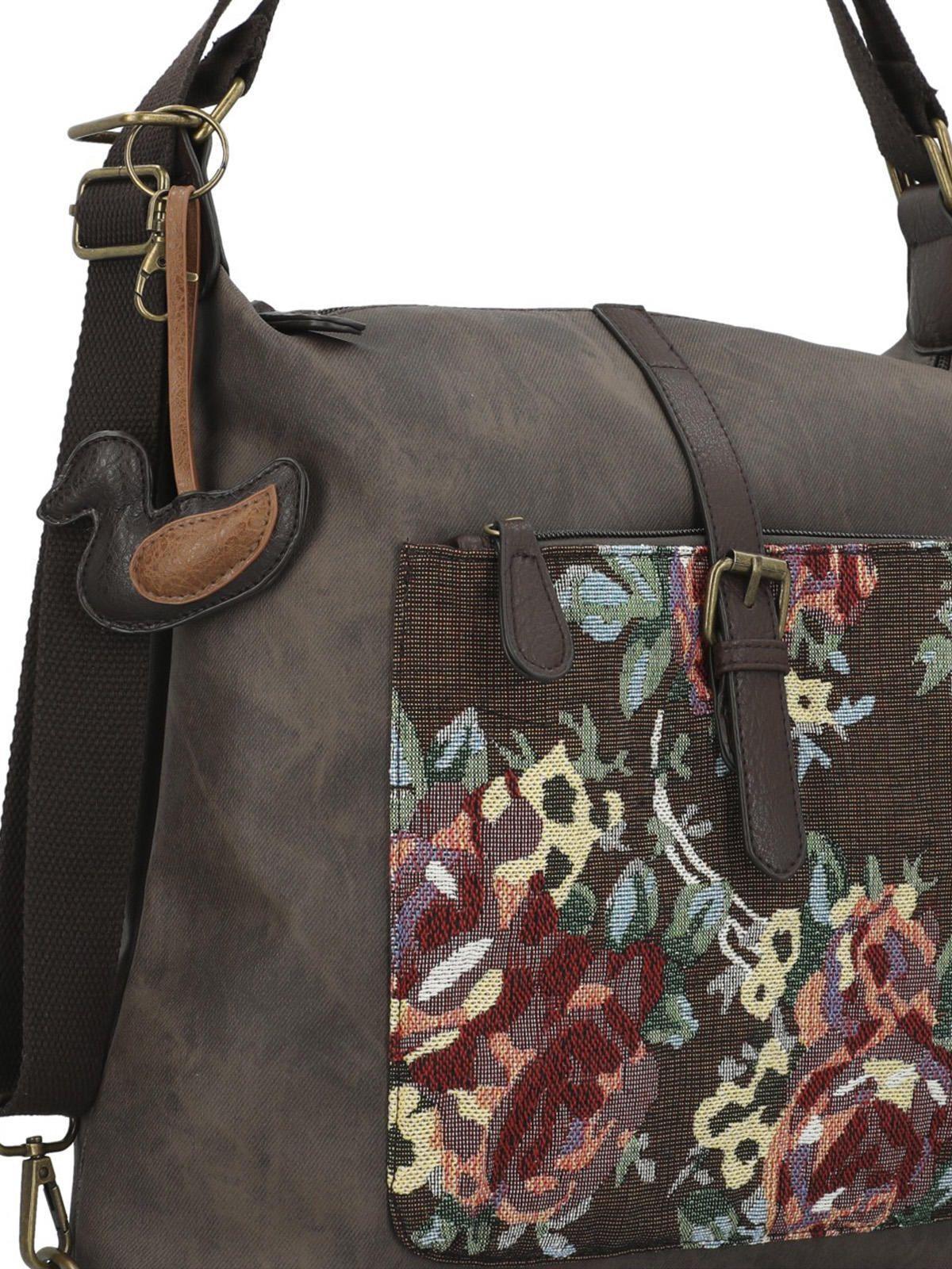Cartera Textil Mujer Inti Hobo Chocolate-2