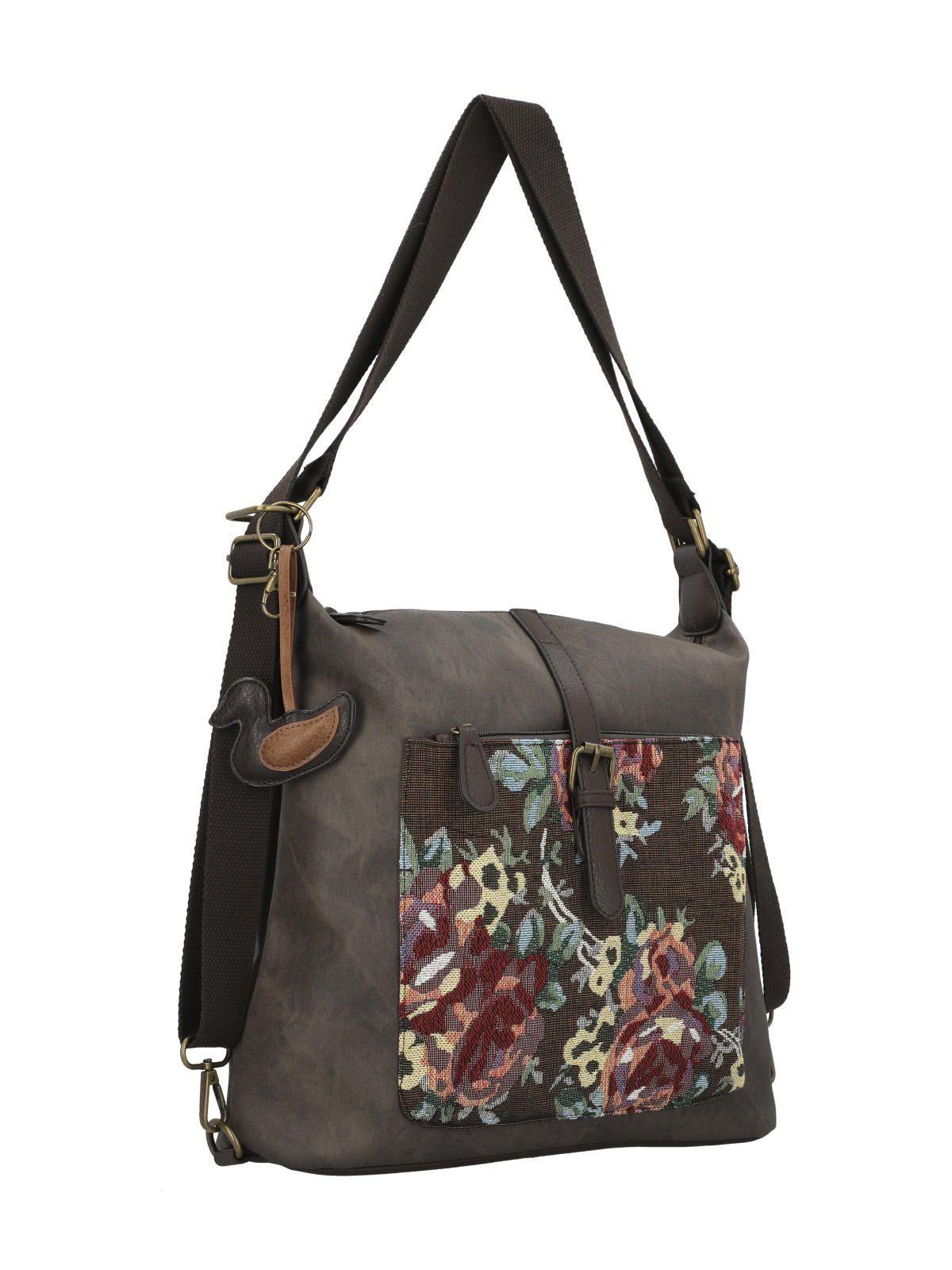 Cartera Textil Mujer Inti Hobo Chocolate-3