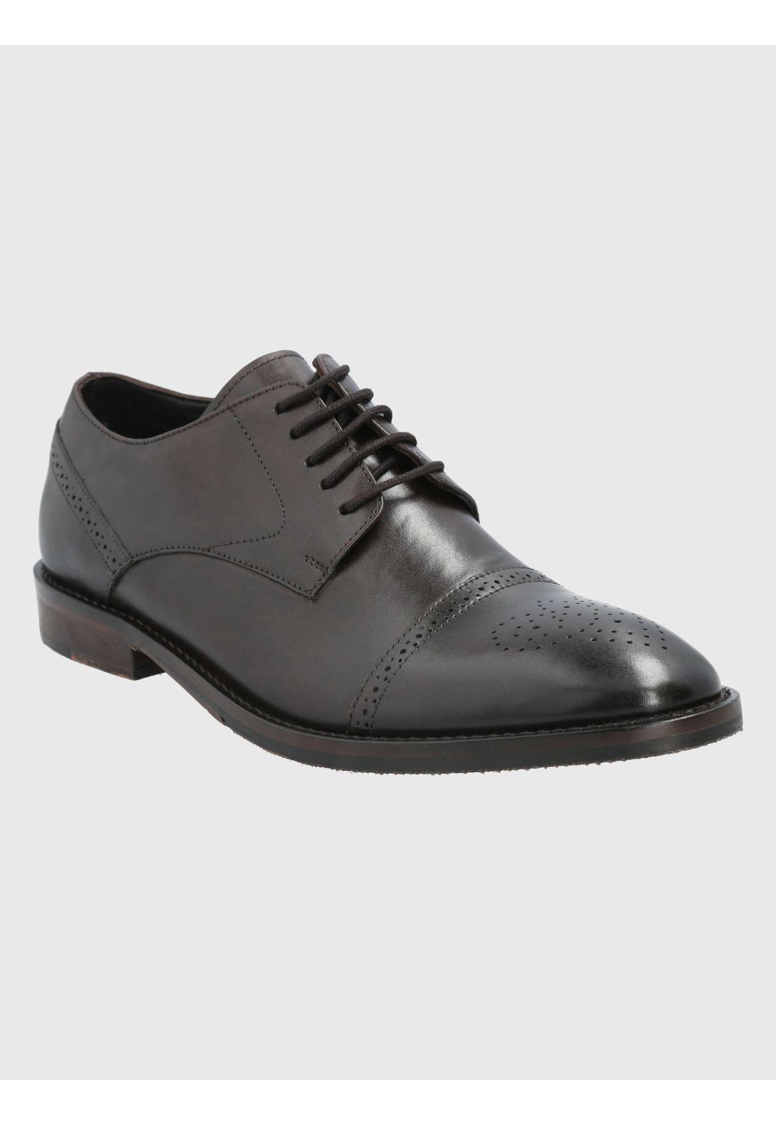 Zapato Cuero Café Oscuro Hombre Kenton -0