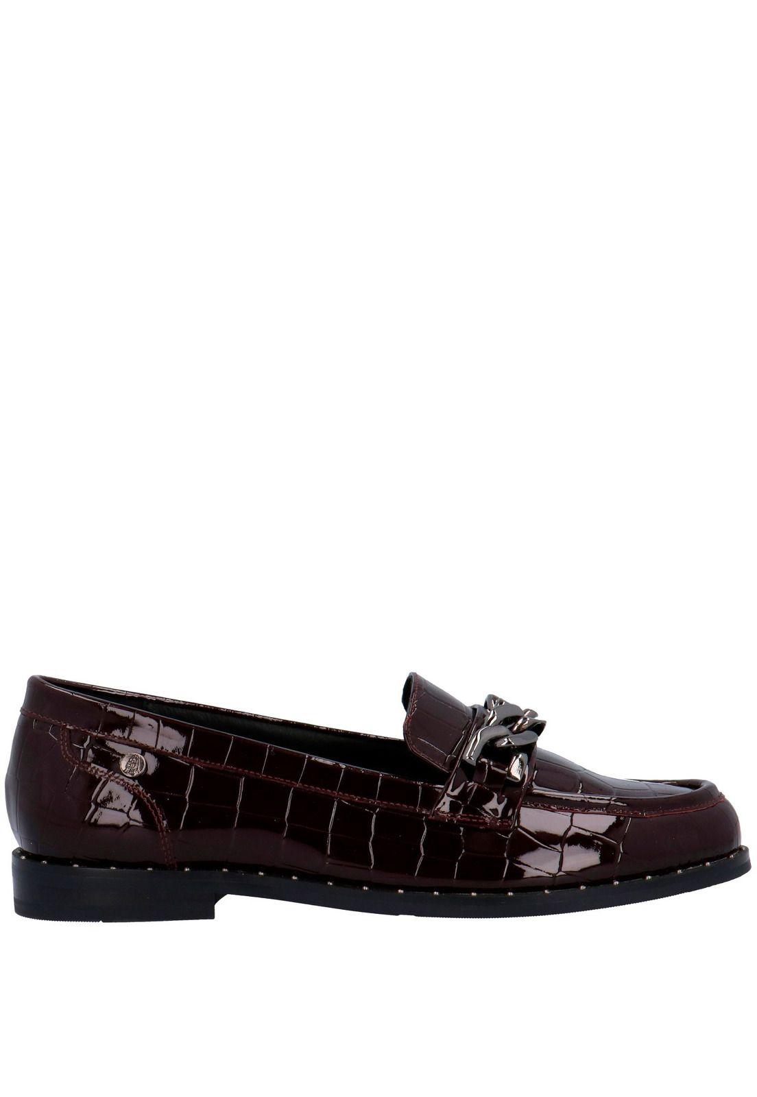 Mocasin Mujer Cuero Maite Burdeo-1