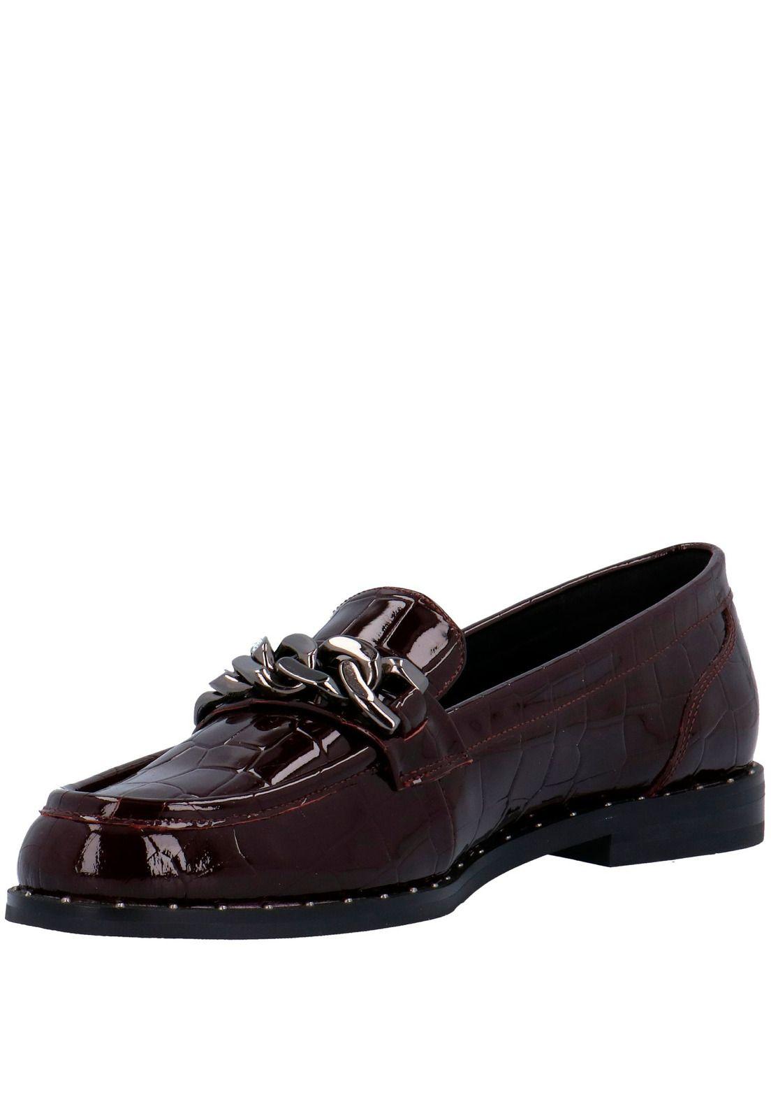 Mocasin Mujer Cuero Maite Burdeo-3