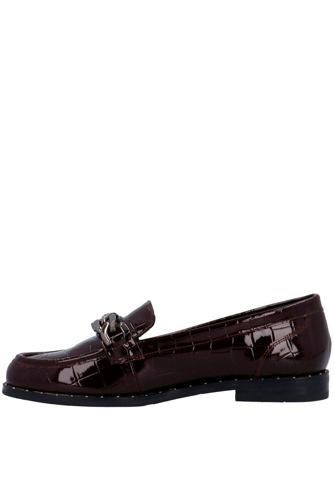 Mocasin Mujer Cuero Maite Burdeo-4