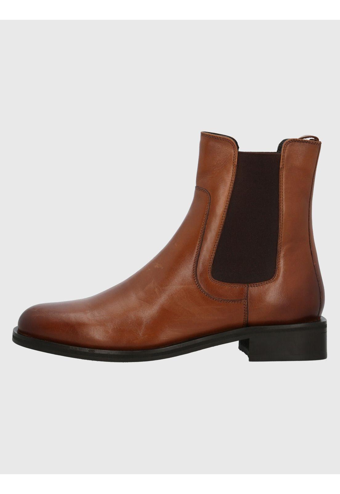 Botín Cuero Mujer Rivor Camel-5