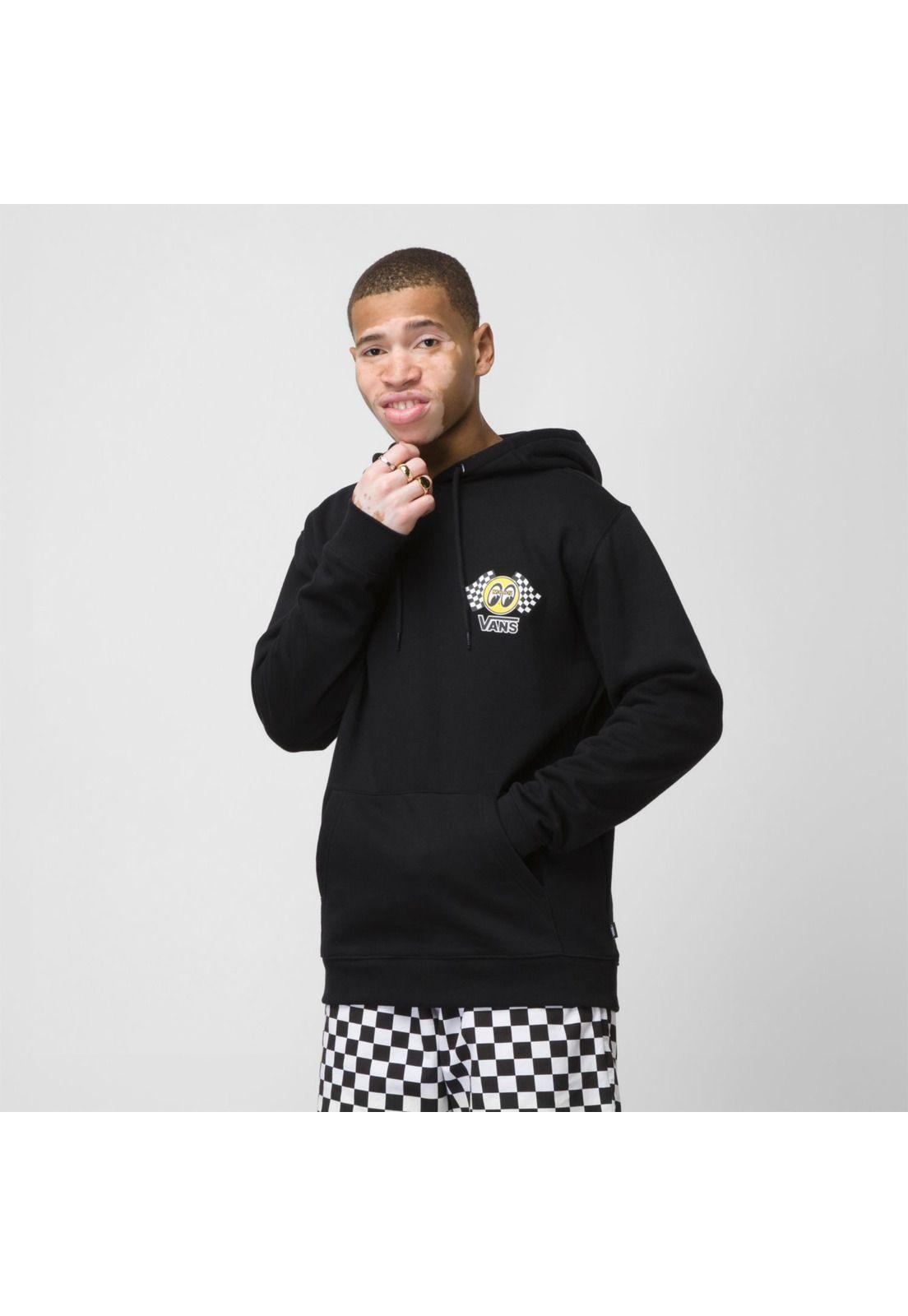 Polerón Hombre Mooneyes Fleece Po Black-1