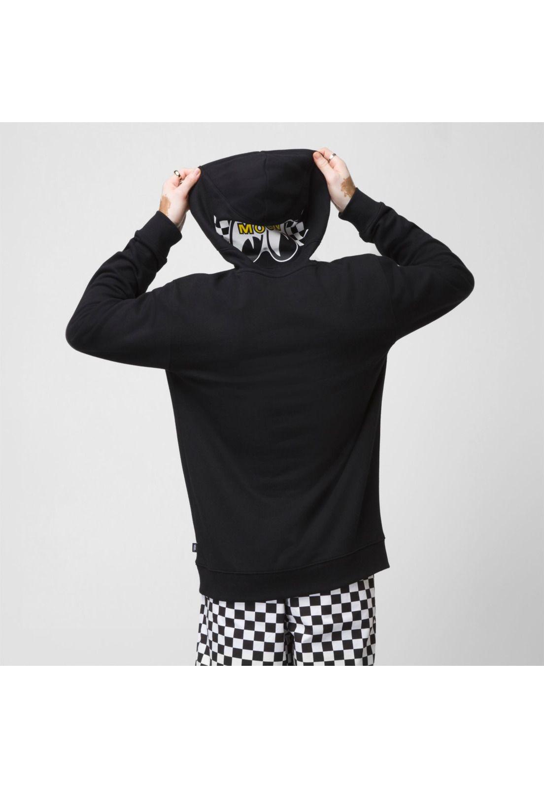 Polerón Hombre Mooneyes Fleece Po Black-4