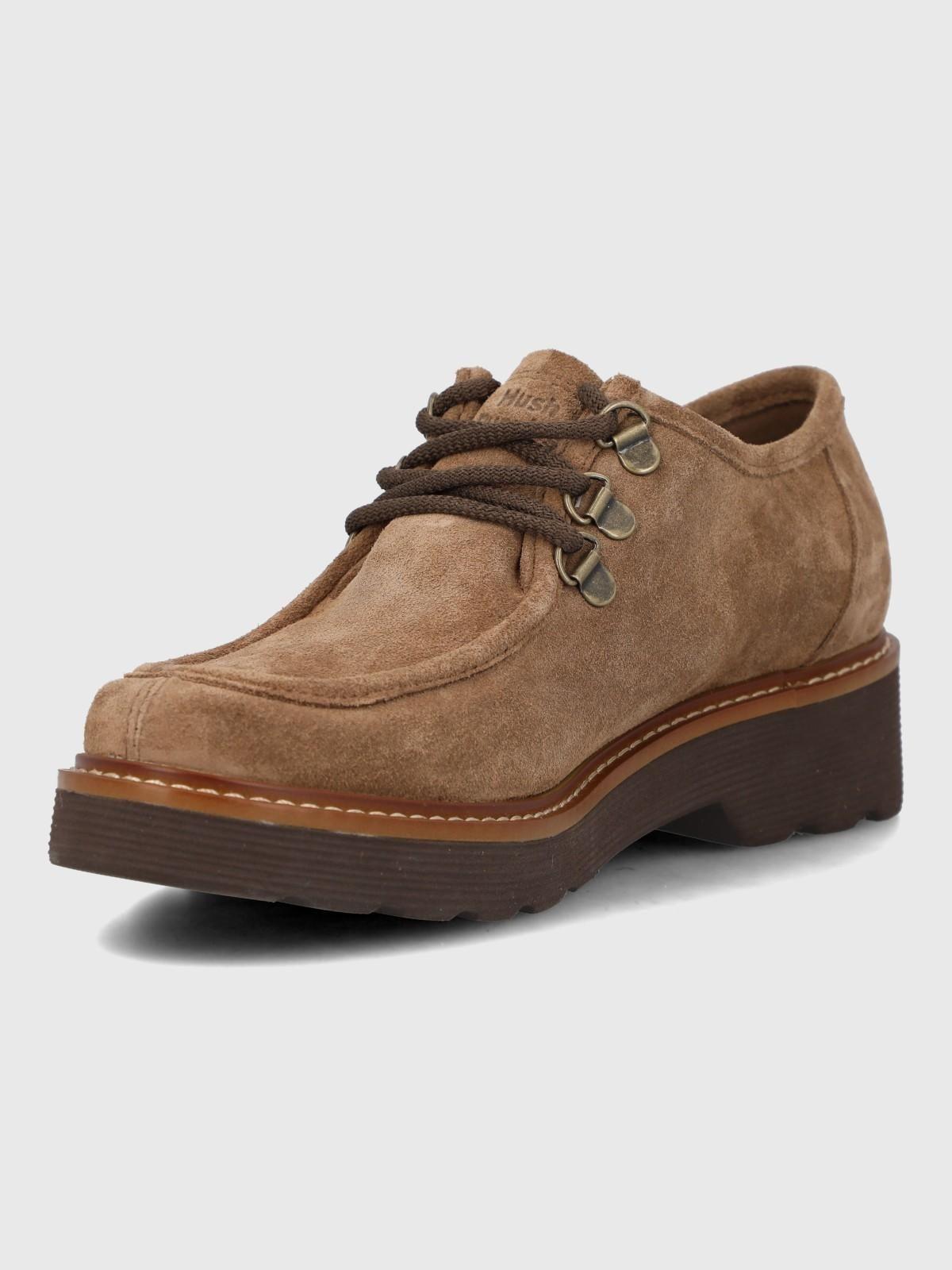Zapato Cuero Mujer Renovo Café-4