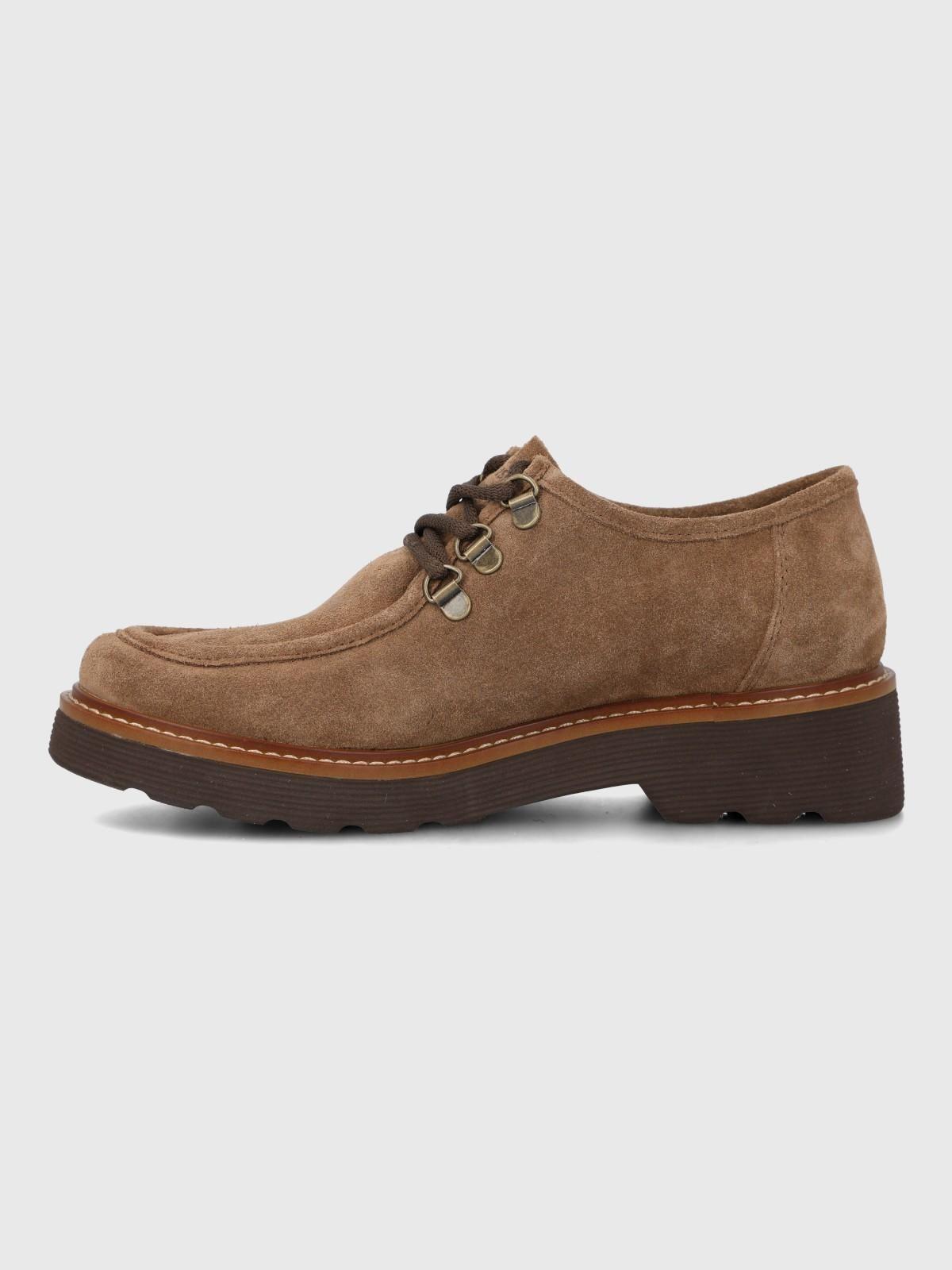 Zapato Cuero Mujer Renovo Café-5