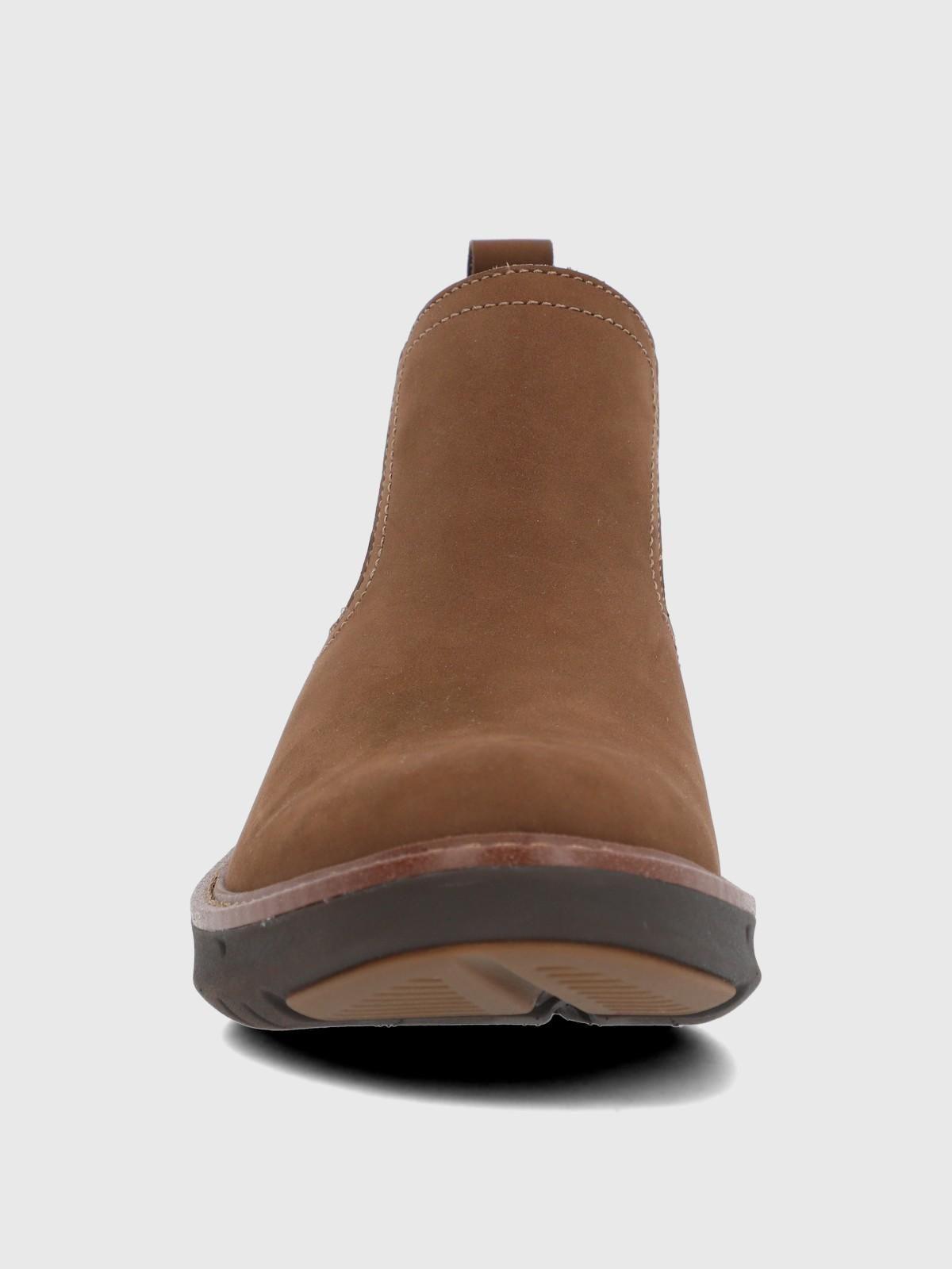 Botín Cuero Smart Chelsea Café Hombre-3