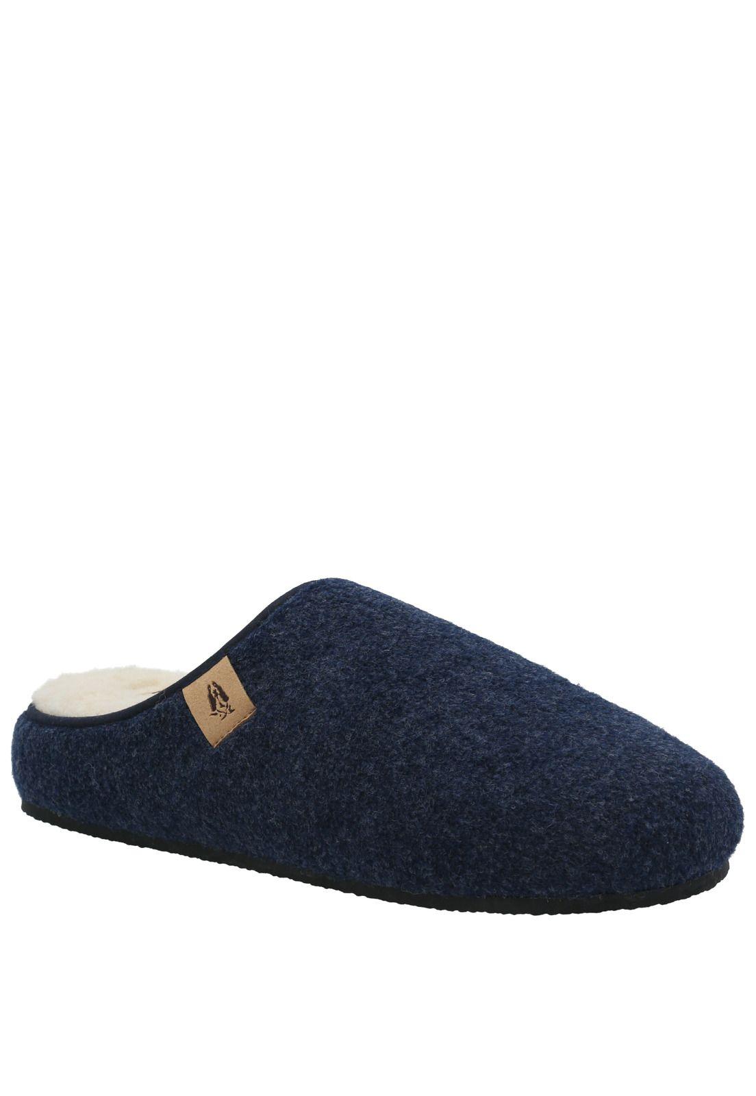 Pantufla Fieltro Hombre Slipper Felt Azul-1
