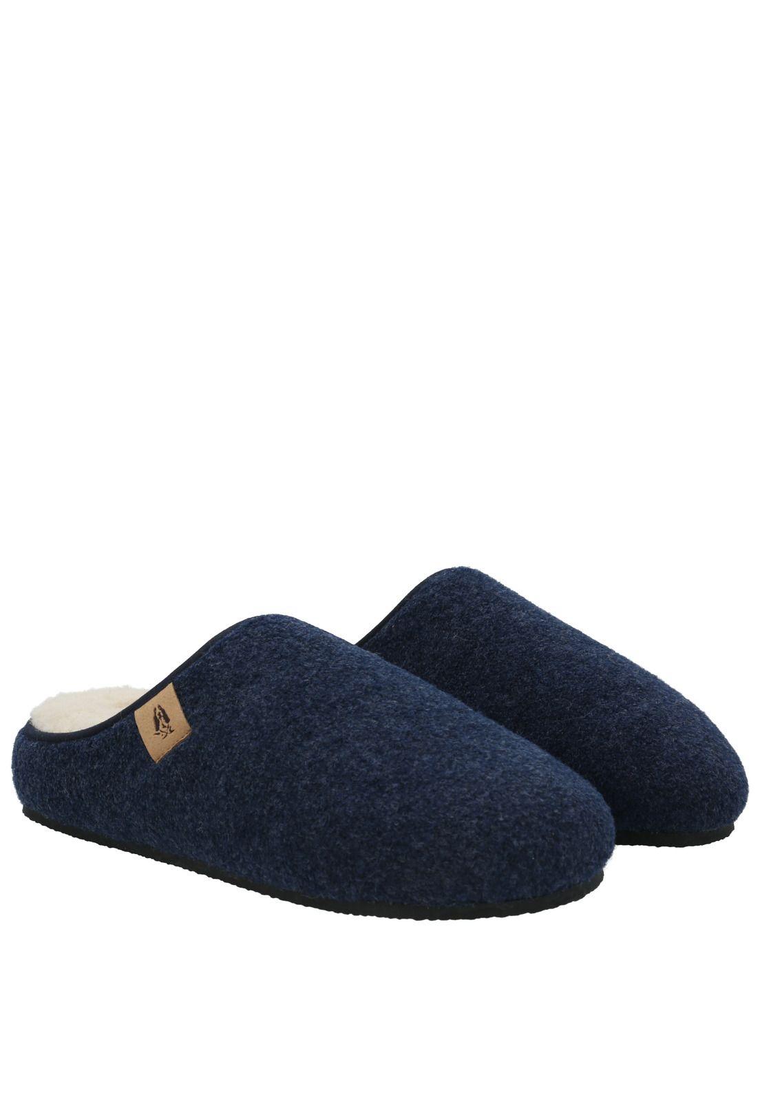 Pantufla Fieltro Hombre Slipper Felt Azul-5