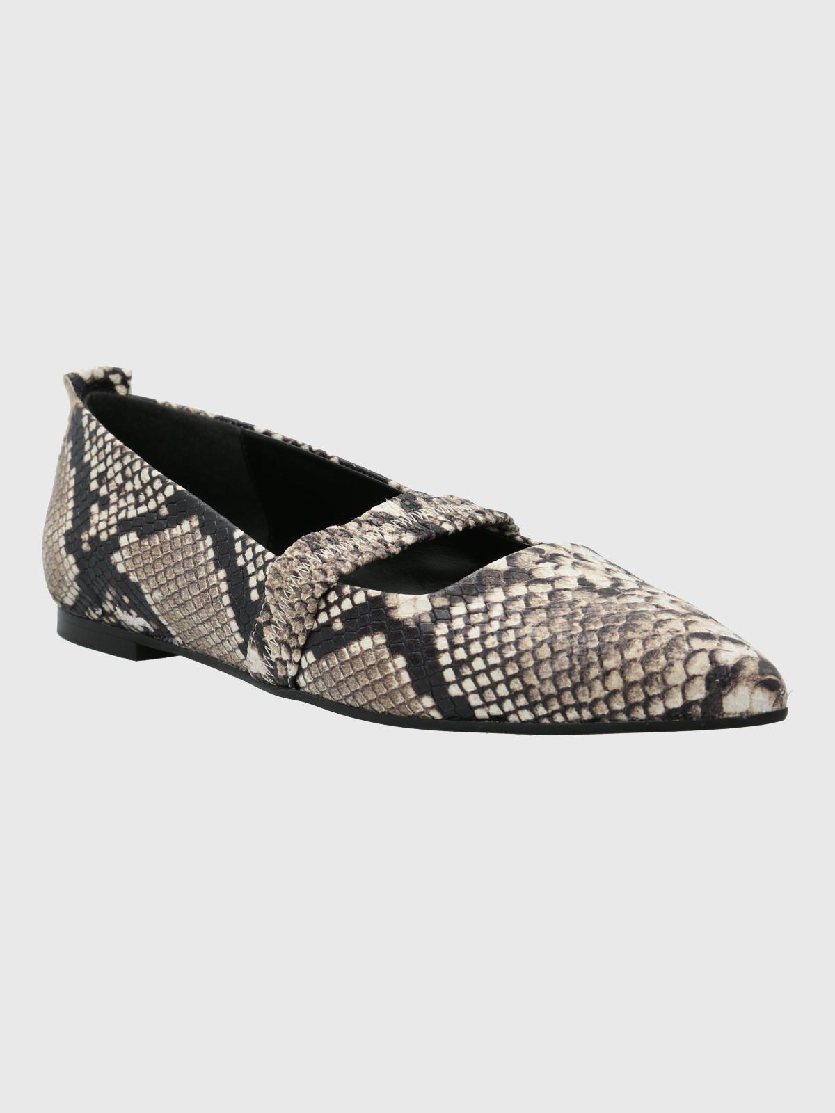 Ballerina Cuero Mujer Zander Gris-0