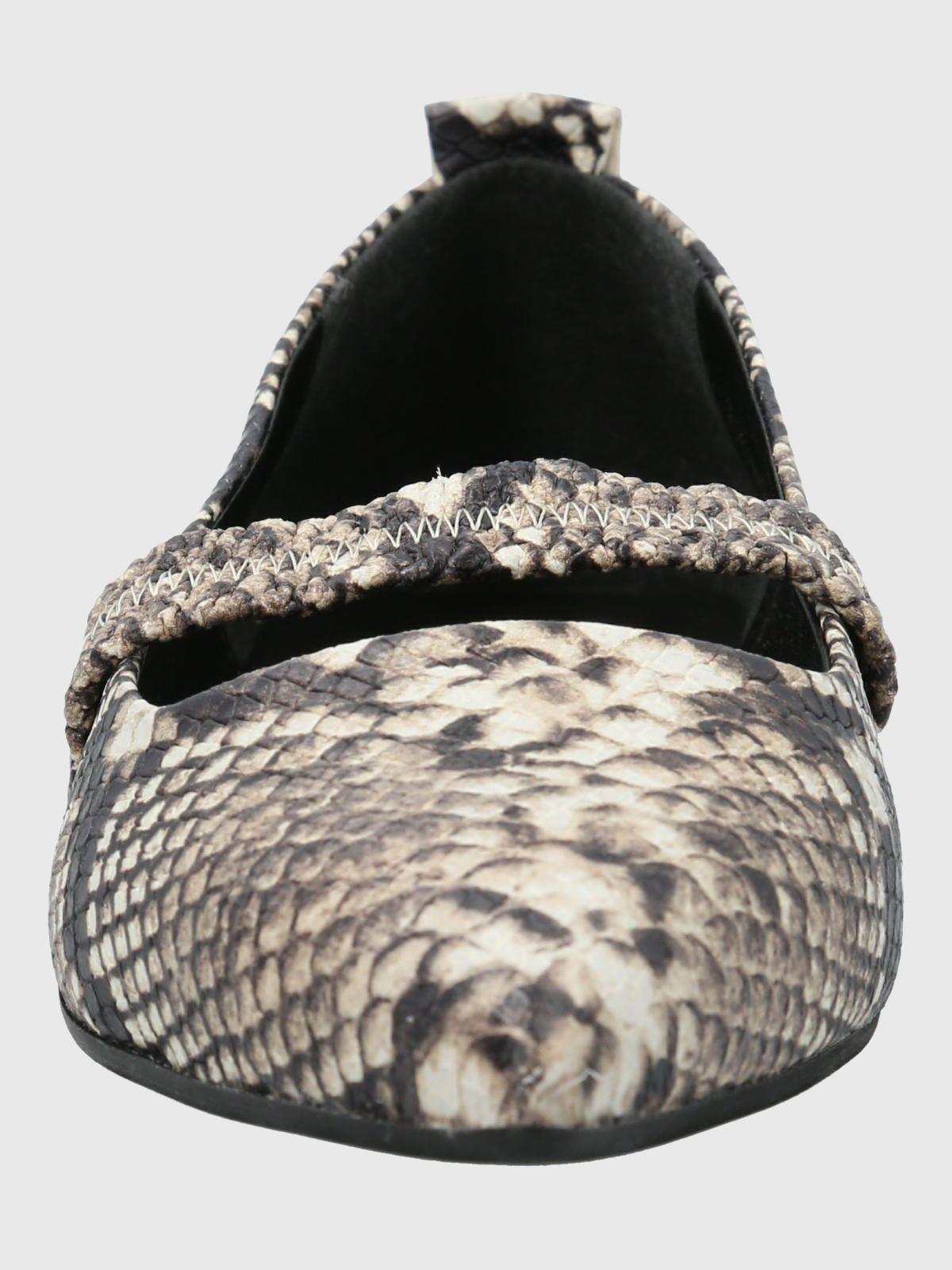Ballerina Cuero Mujer Zander Gris-3