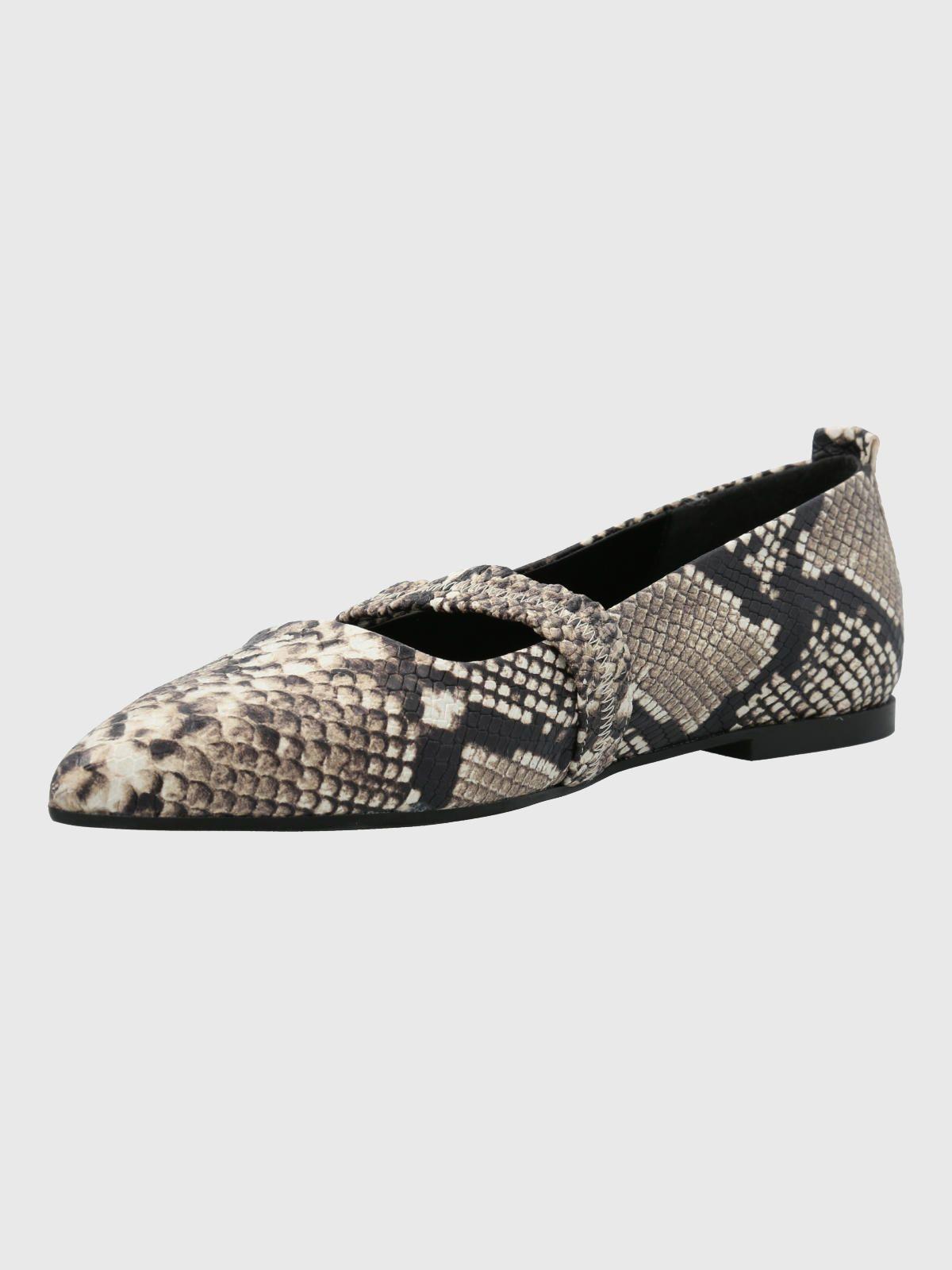 Ballerina Cuero Mujer Zander Gris-4