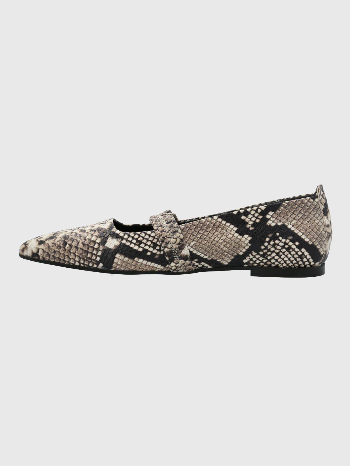 Ballerina Cuero Mujer Zander Gris-5