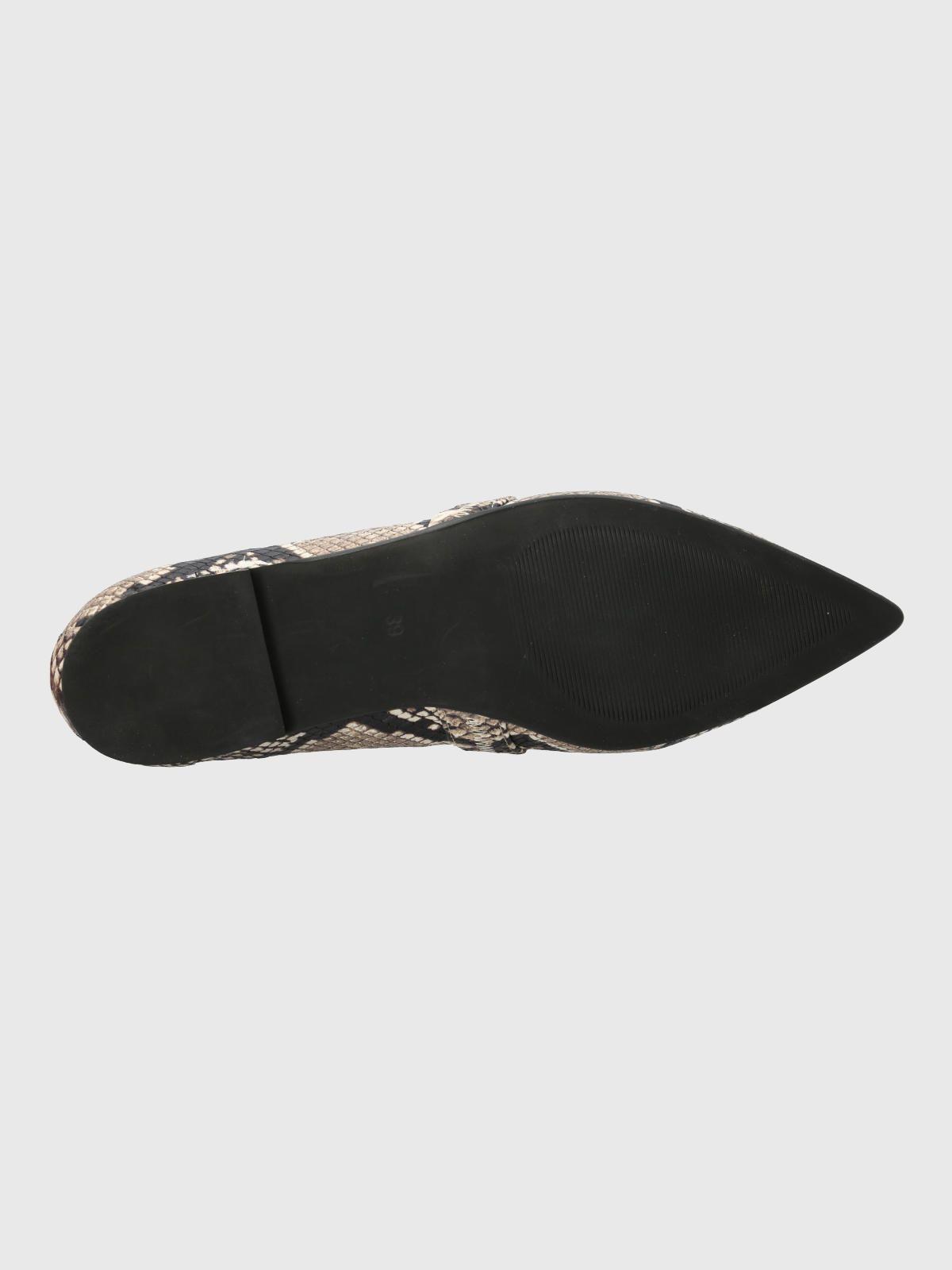 Ballerina Cuero Mujer Zander Gris-7