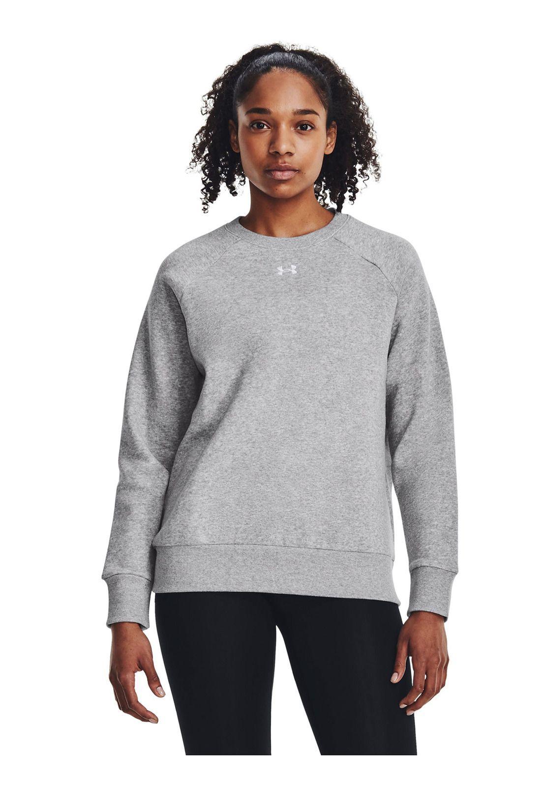 Polerón UA Rival Gris para mujer-3