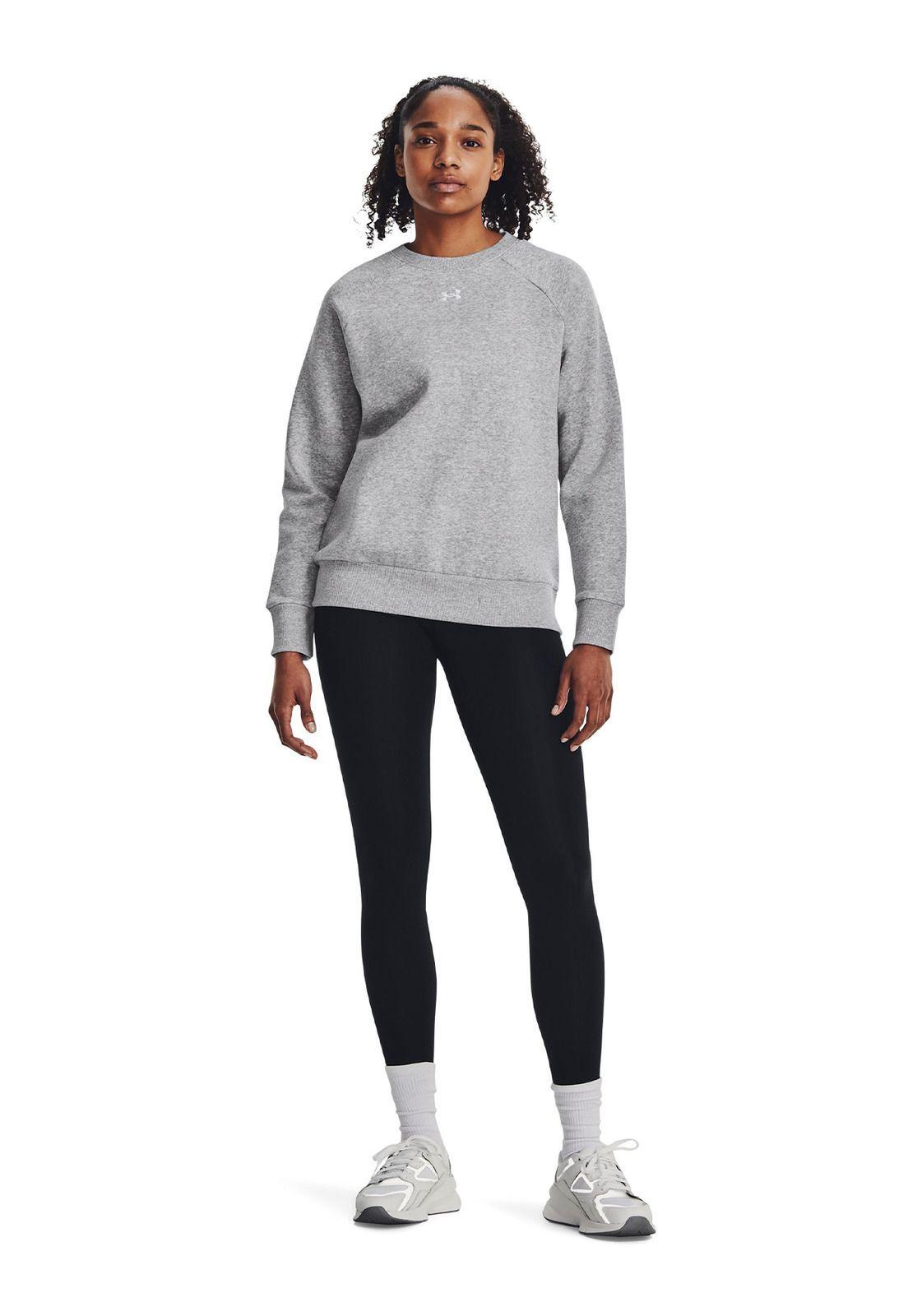Polerón UA Rival Gris para mujer-5