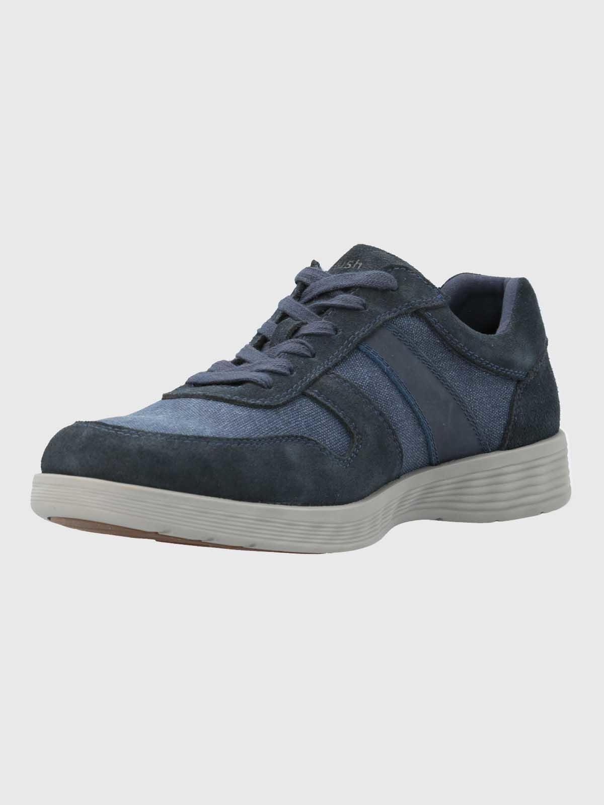 Zapatilla Cuero Hombre Spinal Wave Azul-4
