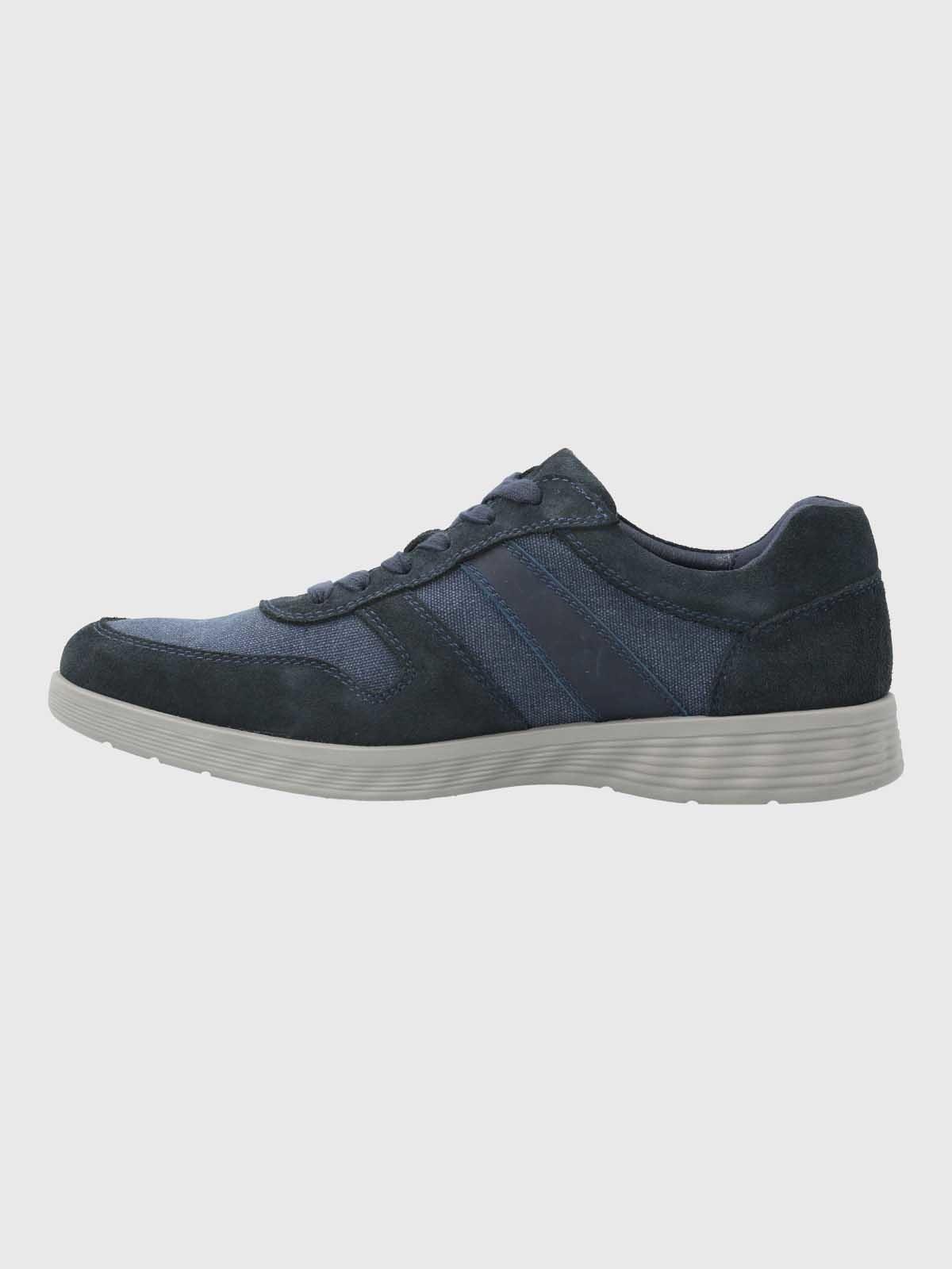 Zapatilla Cuero Hombre Spinal Wave Azul-5