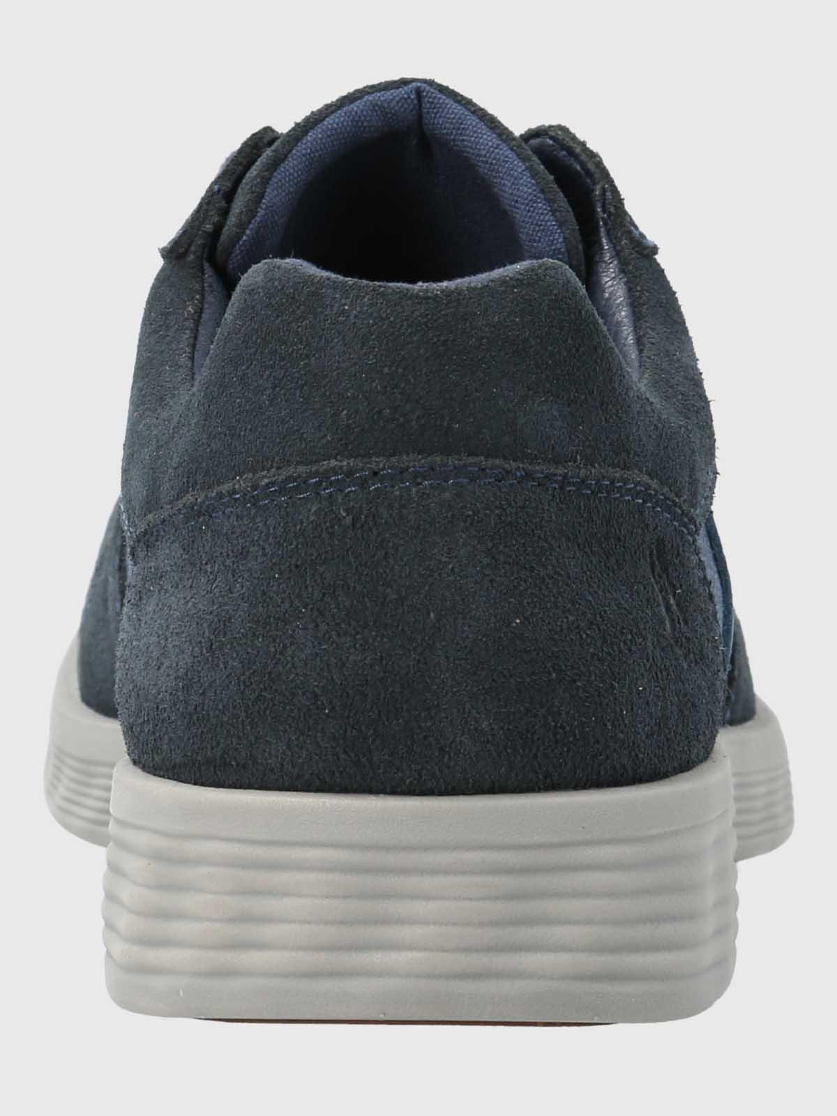 Zapatilla Cuero Hombre Spinal Wave Azul-6