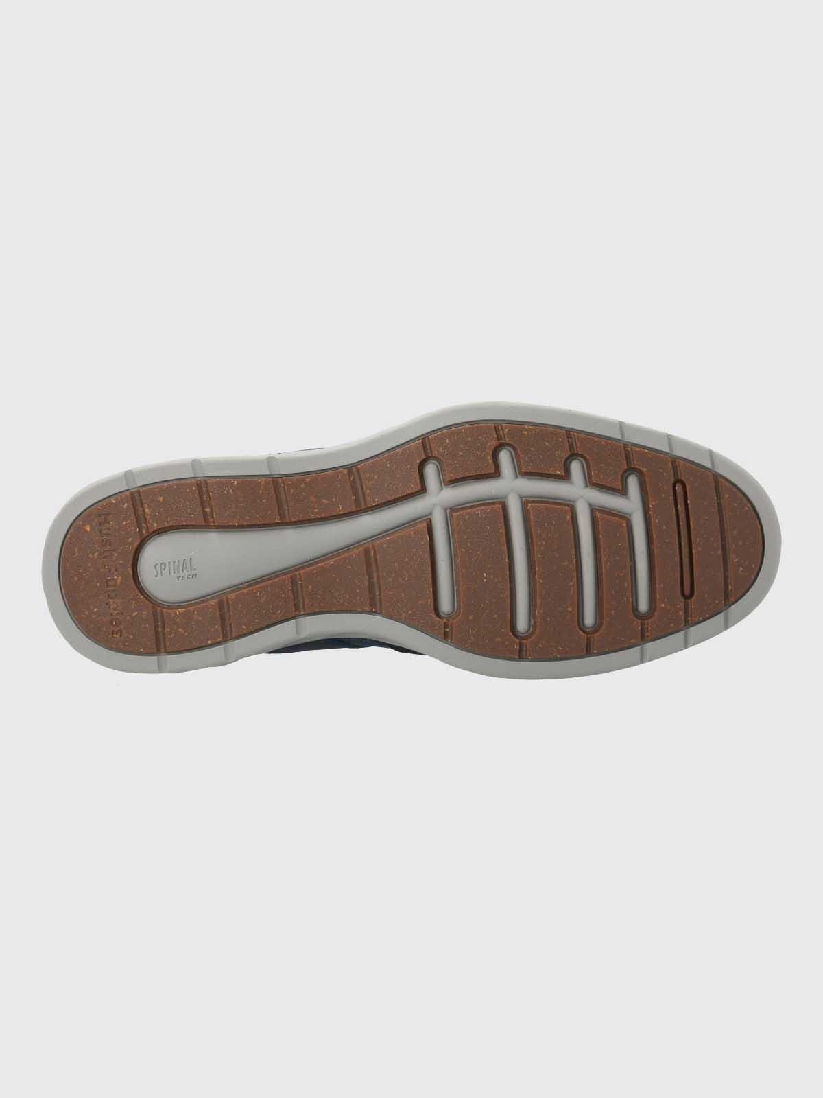 Zapatilla Cuero Hombre Spinal Wave Azul-7