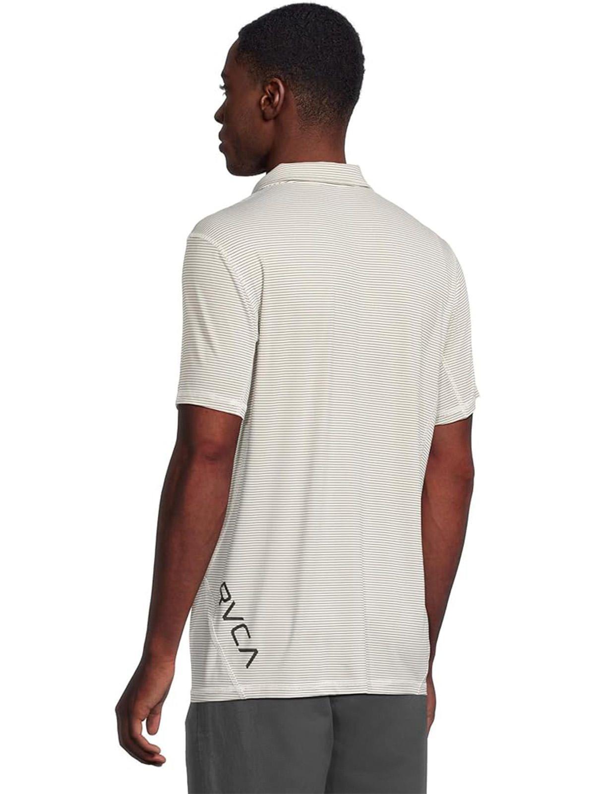 Polera manga corta Hombre Sport Vent Polo Blanco Rvca-3