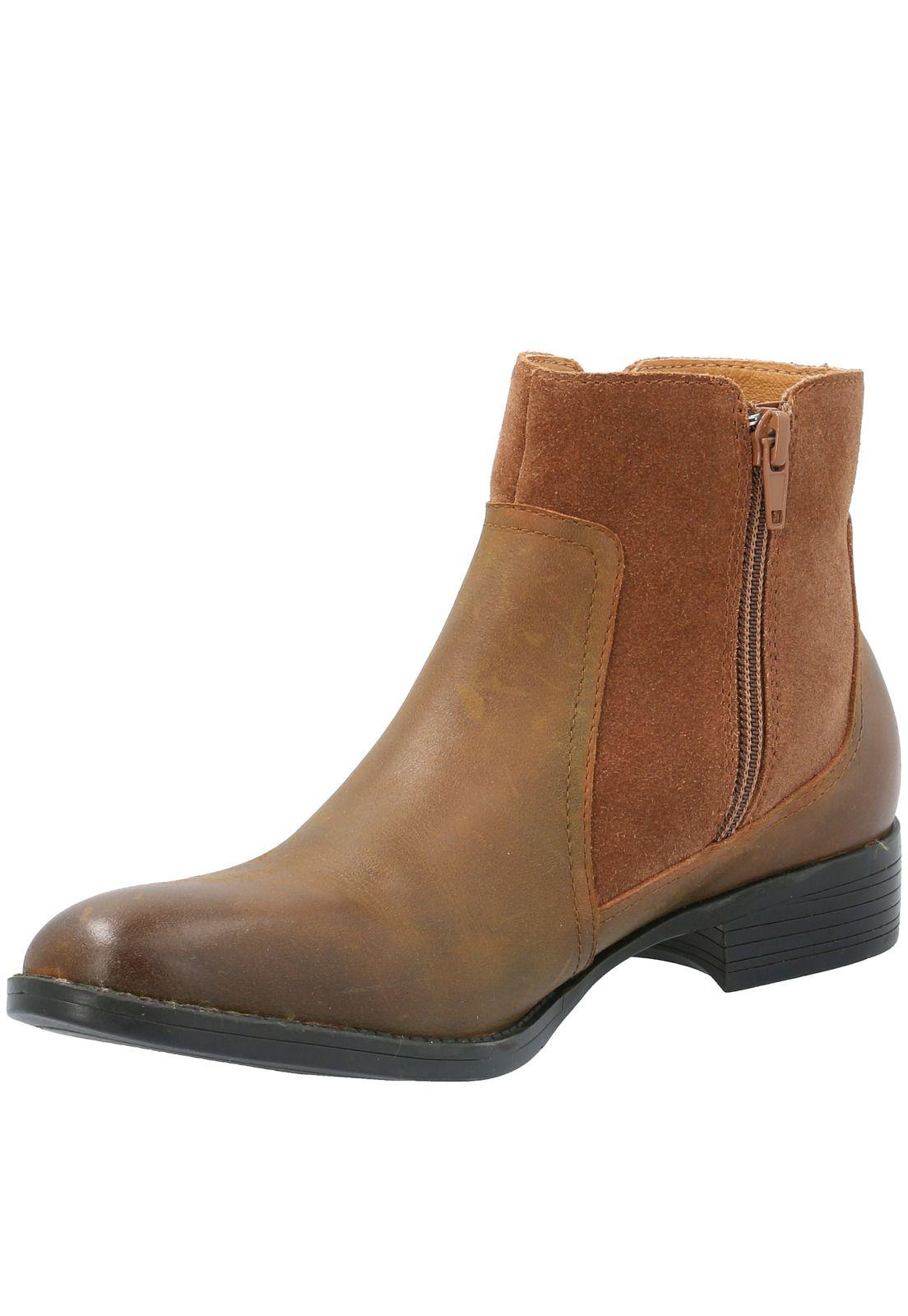 Botín Cuero Mujer Adella Café-3