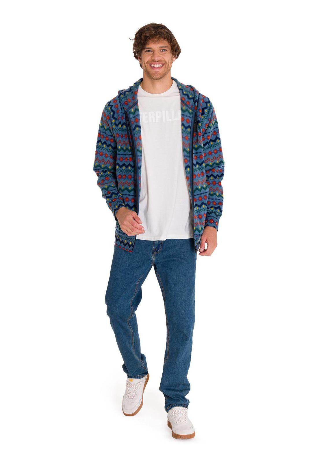 Polar Microfleece Full Zip Unisex Azul Petróleo-5