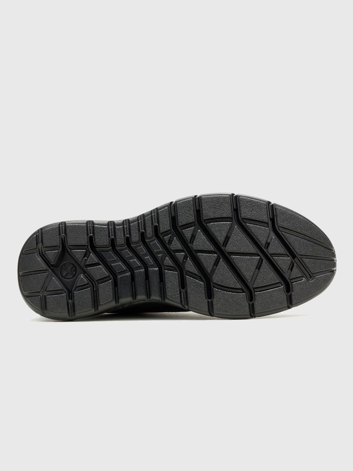 Zapatilla Cuero Hombre Laceup Negro-5