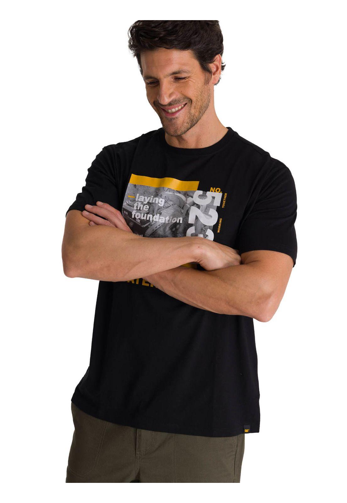 Polera Manga Corta Hombre Everyday Workwear Negro-1