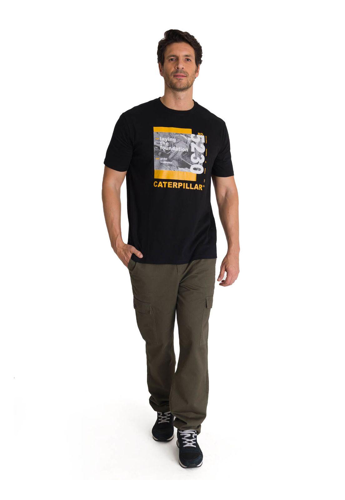 Polera Manga Corta Hombre Everyday Workwear Negro-5