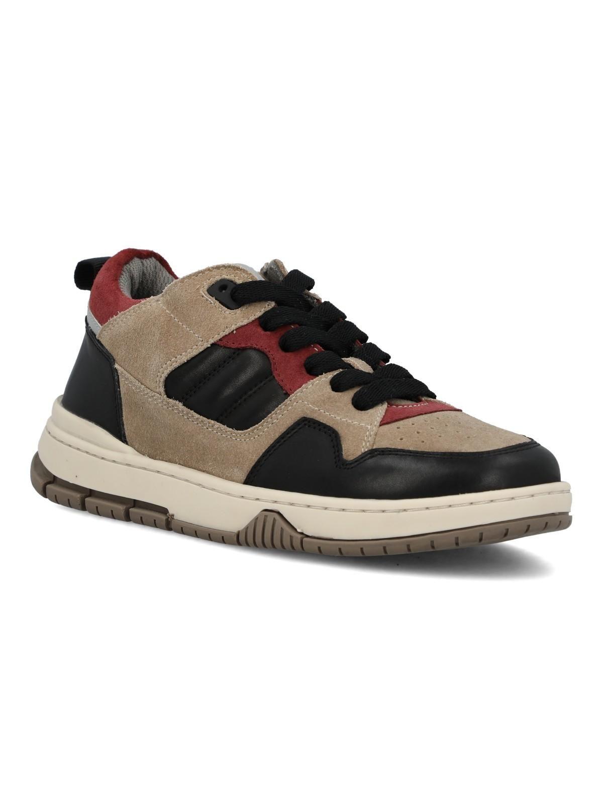 Zapatilla Cuero Niño Cameo Gris-1