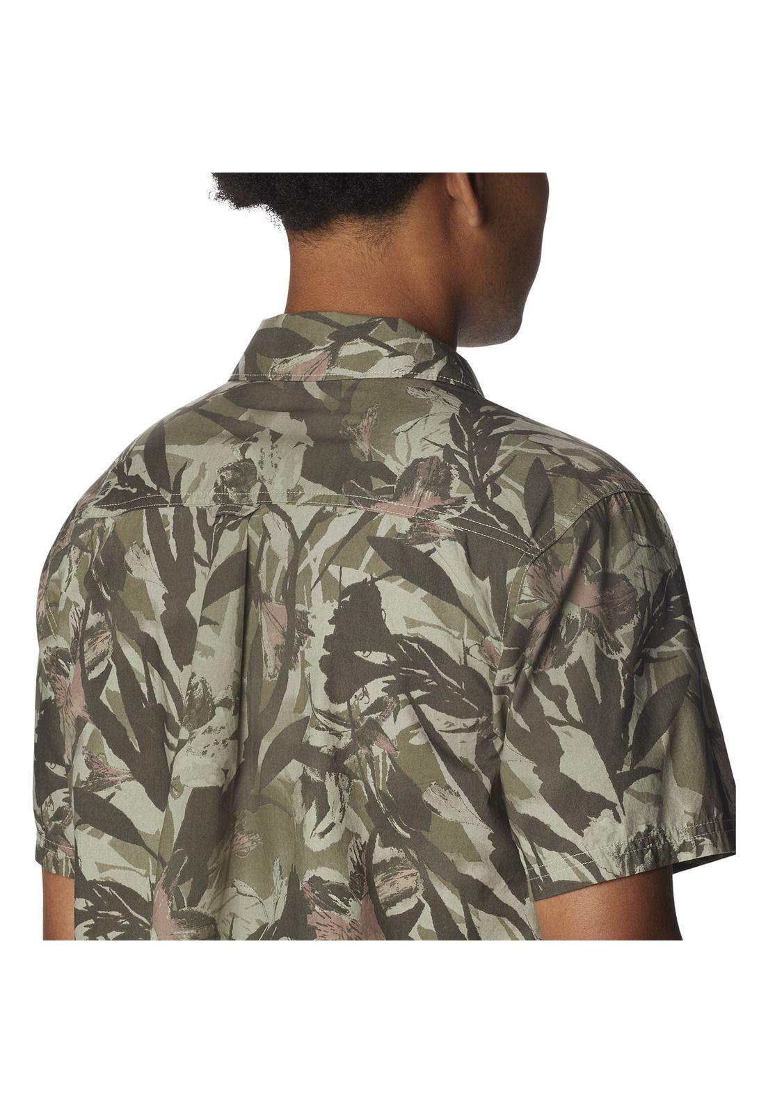 Camisa M/C Pine Canyon Short S Verde Musgo Hombre-5